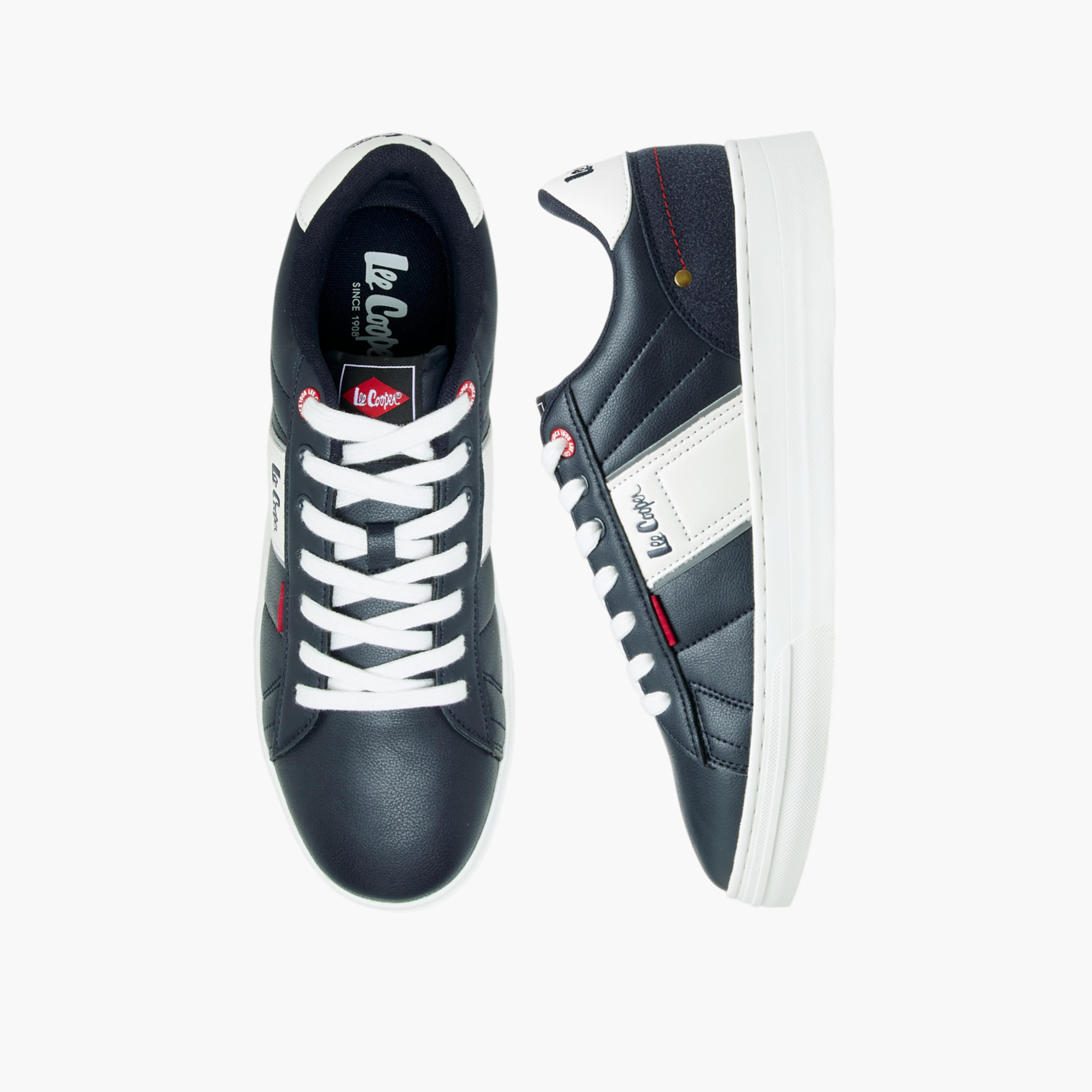 Lee Cooper Men's Panelled Lace-Up Sneakers-men-shoes-sneakers-image-1