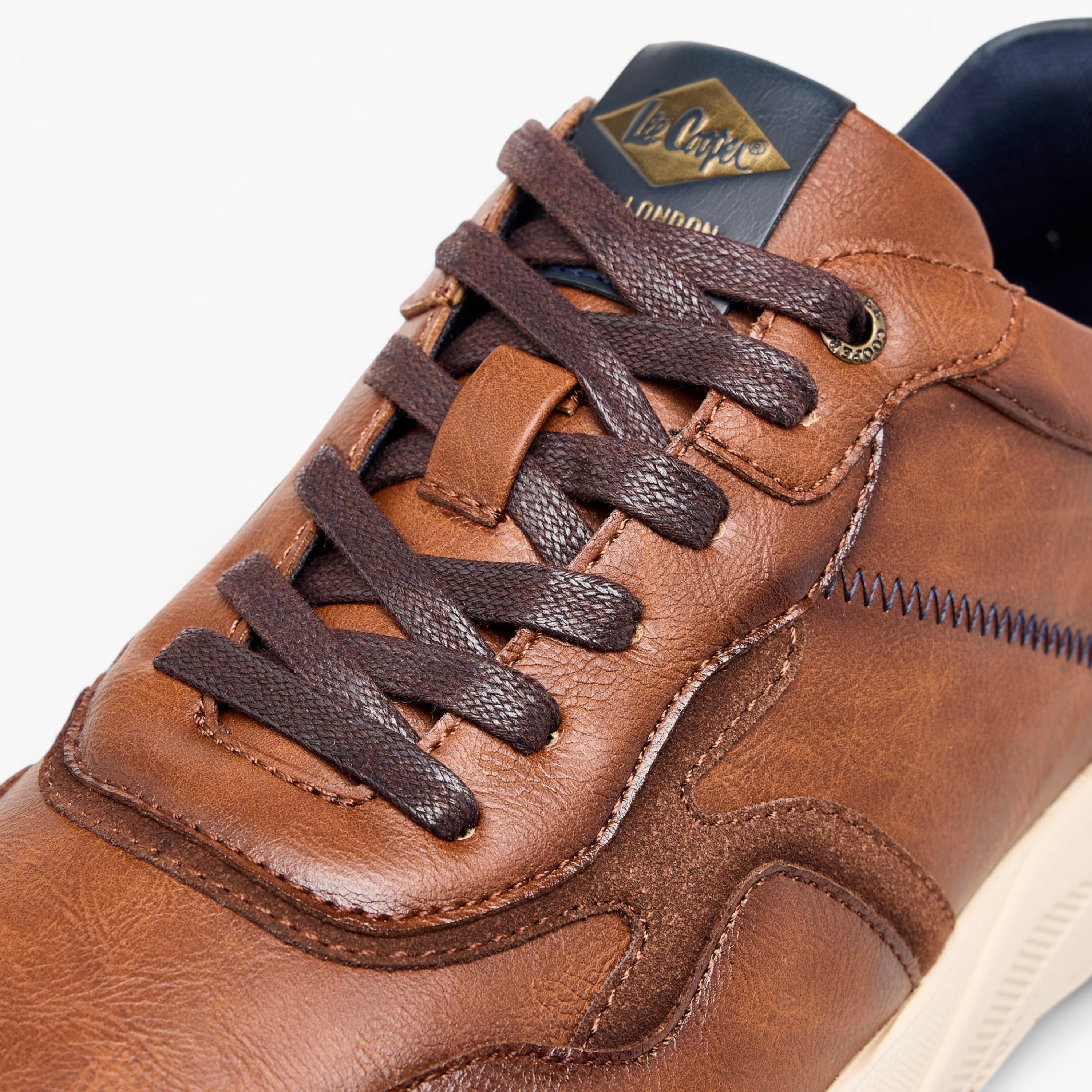 Lee Cooper Men's Panelled Lace-Up Sneakers-men-shoes-sneakers-image-4
