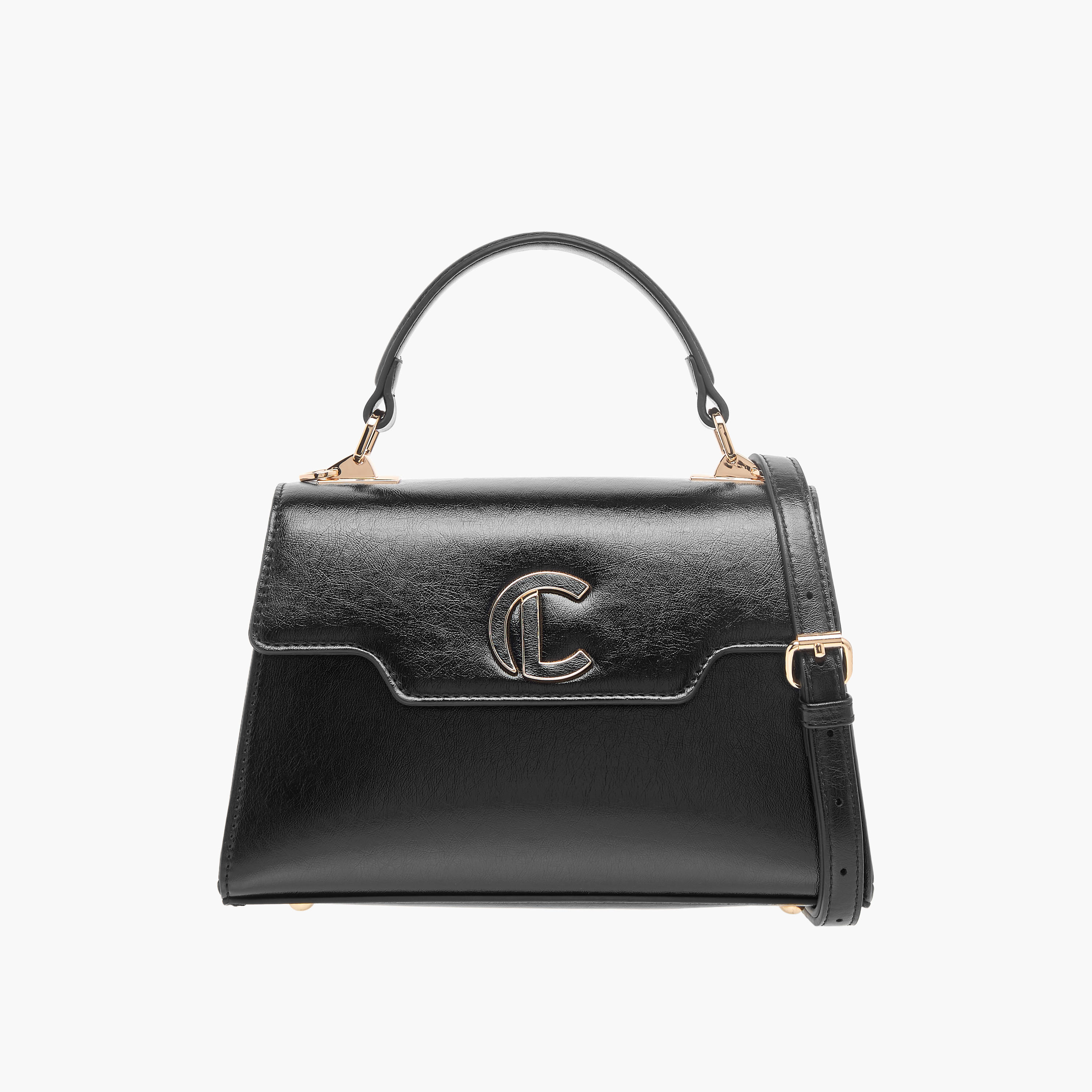 شنطة ساتشيل بنقوش شعار وحزام قابل للتعديل من لو كونفرت-women-bagsandwallets-handbags-image-8