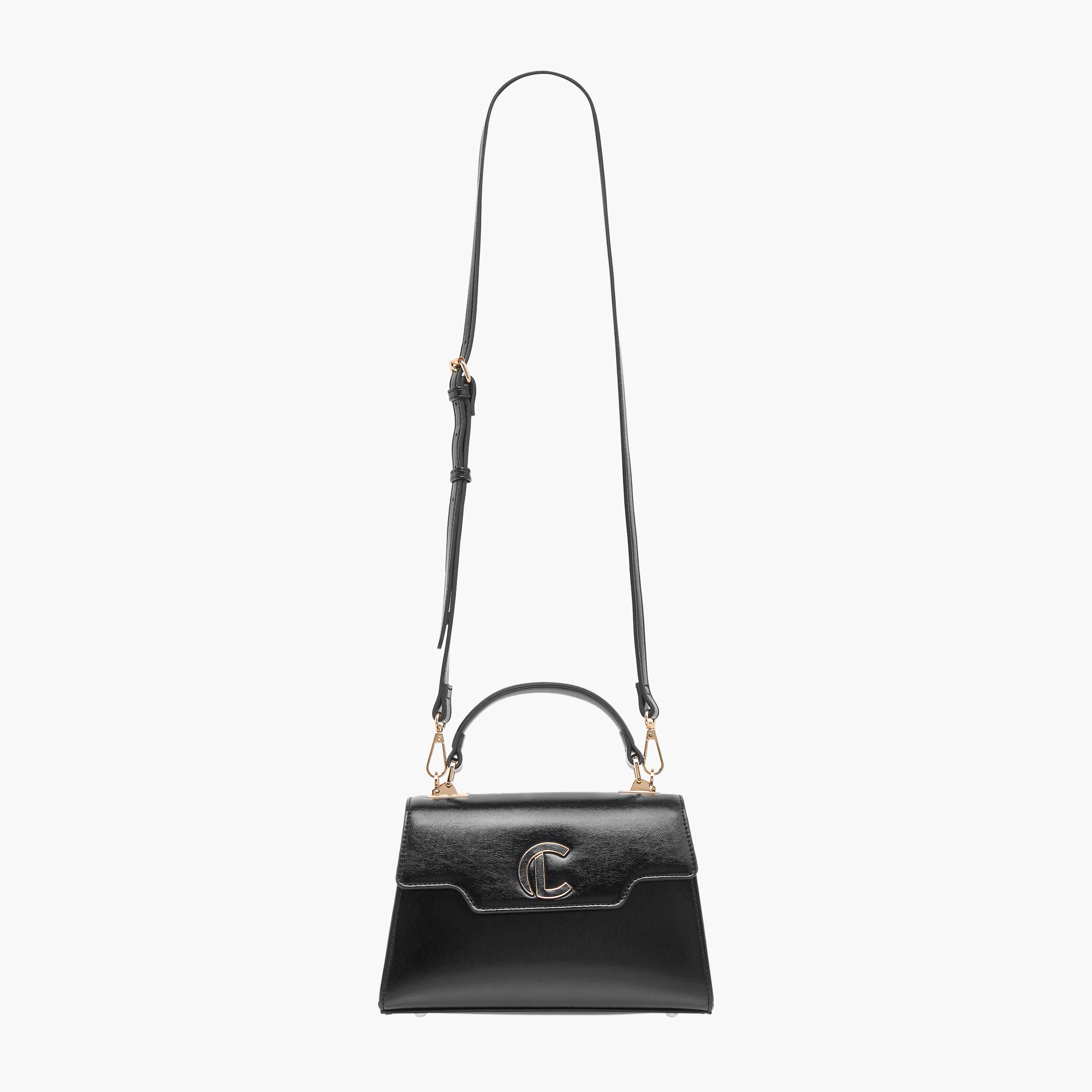 شنطة ساتشيل بنقوش شعار وحزام قابل للتعديل من لو كونفرت-women-bagsandwallets-handbags-image-9