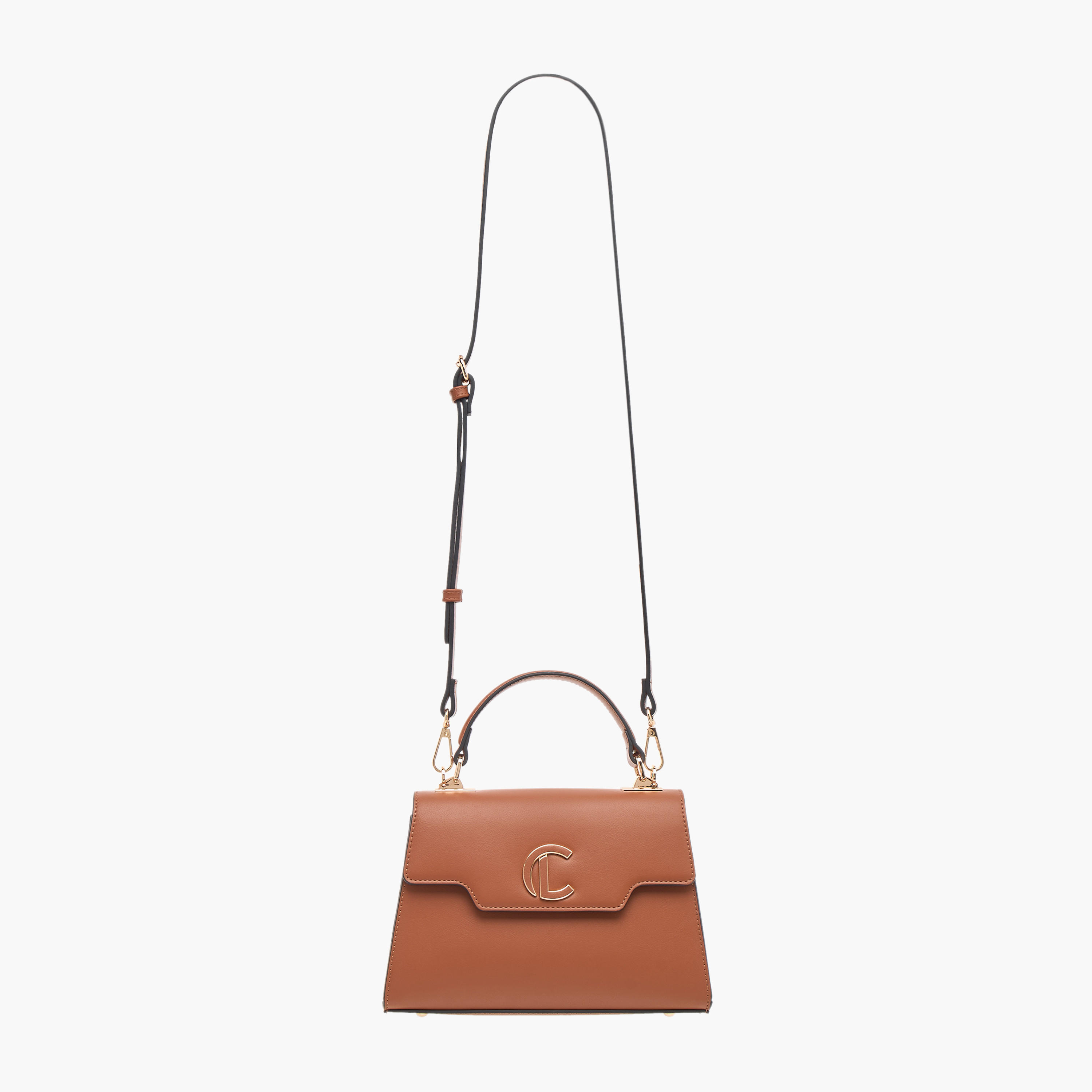 شنطة ساتشيل بنقوش شعار وحزام قابل للتعديل من لو كونفرت-women-bagsandwallets-handbags-image-2