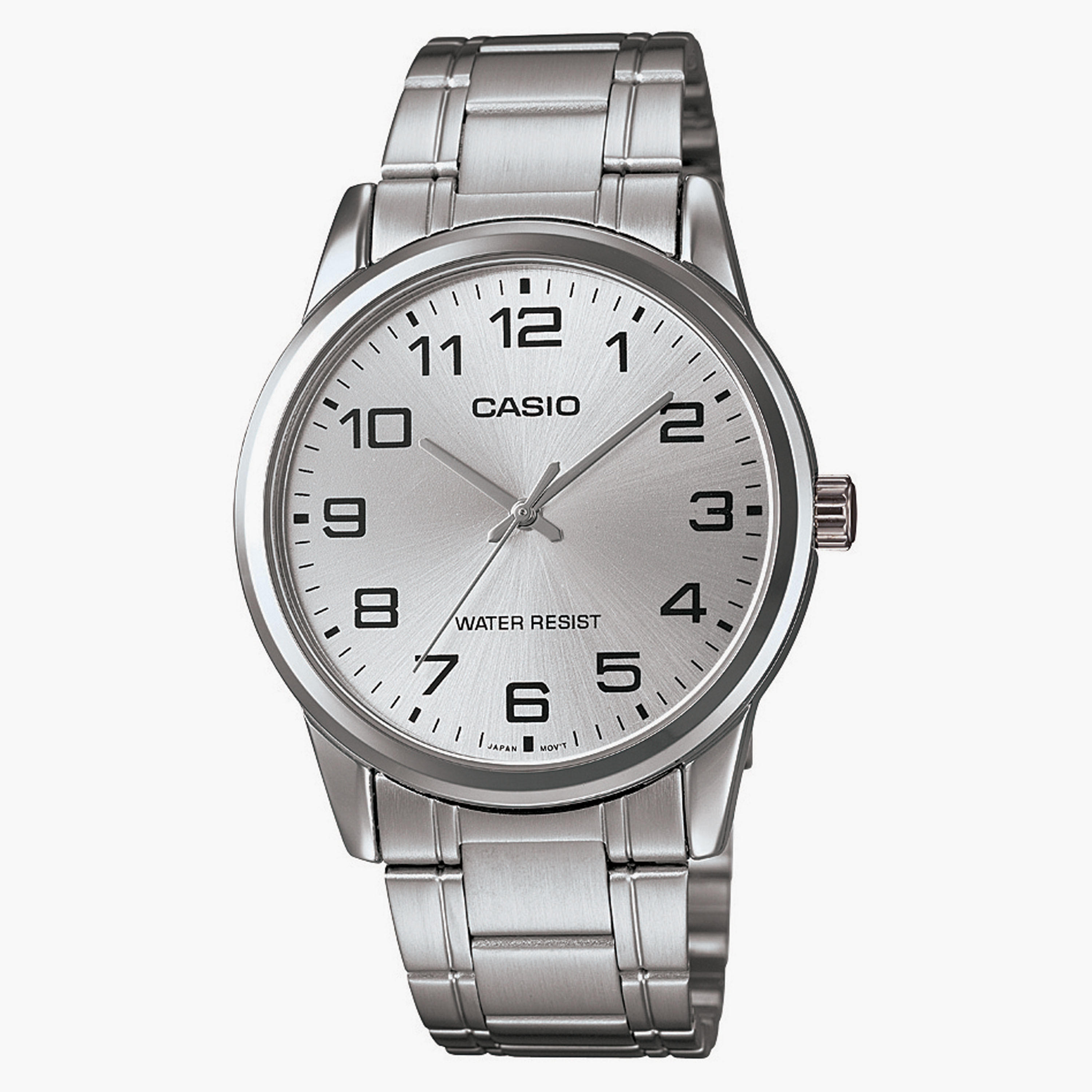 Casio Men's Silver Analog Metal Strap Watch MTP-V001D-7BUDF | 38 MM-men-watchesandjewellery-watches-image-1