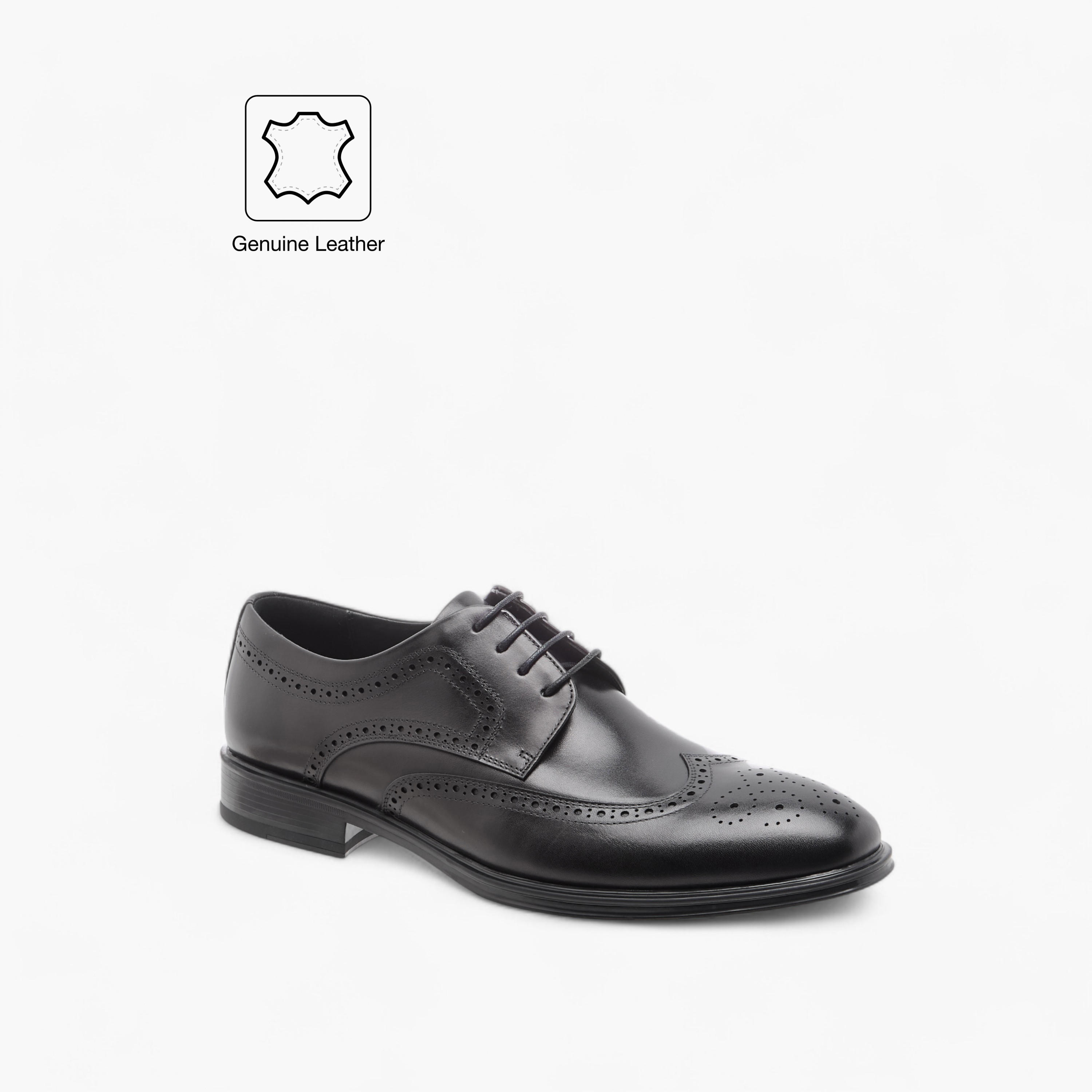 Duchini Men Genuine Leather Lace-Up Derby Shoes-men-shoes-formalshoes-image-2