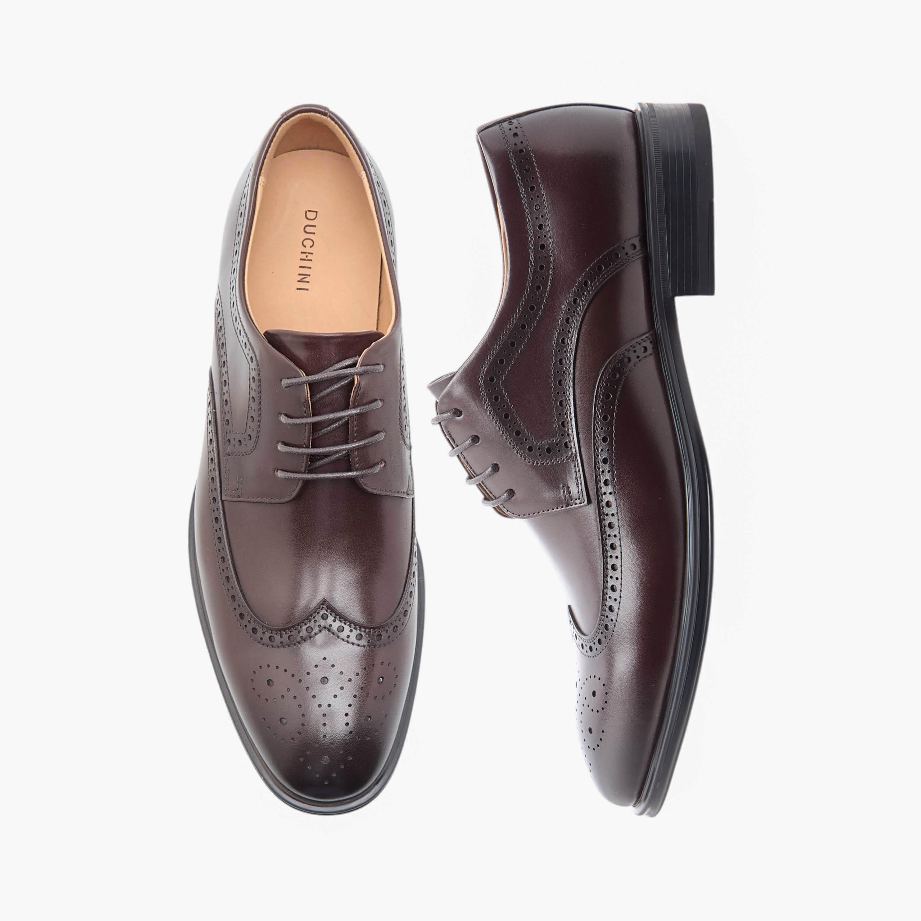 Duchini Men Genuine Leather Lace-Up Derby Shoes-men-shoes-formalshoes-image-1