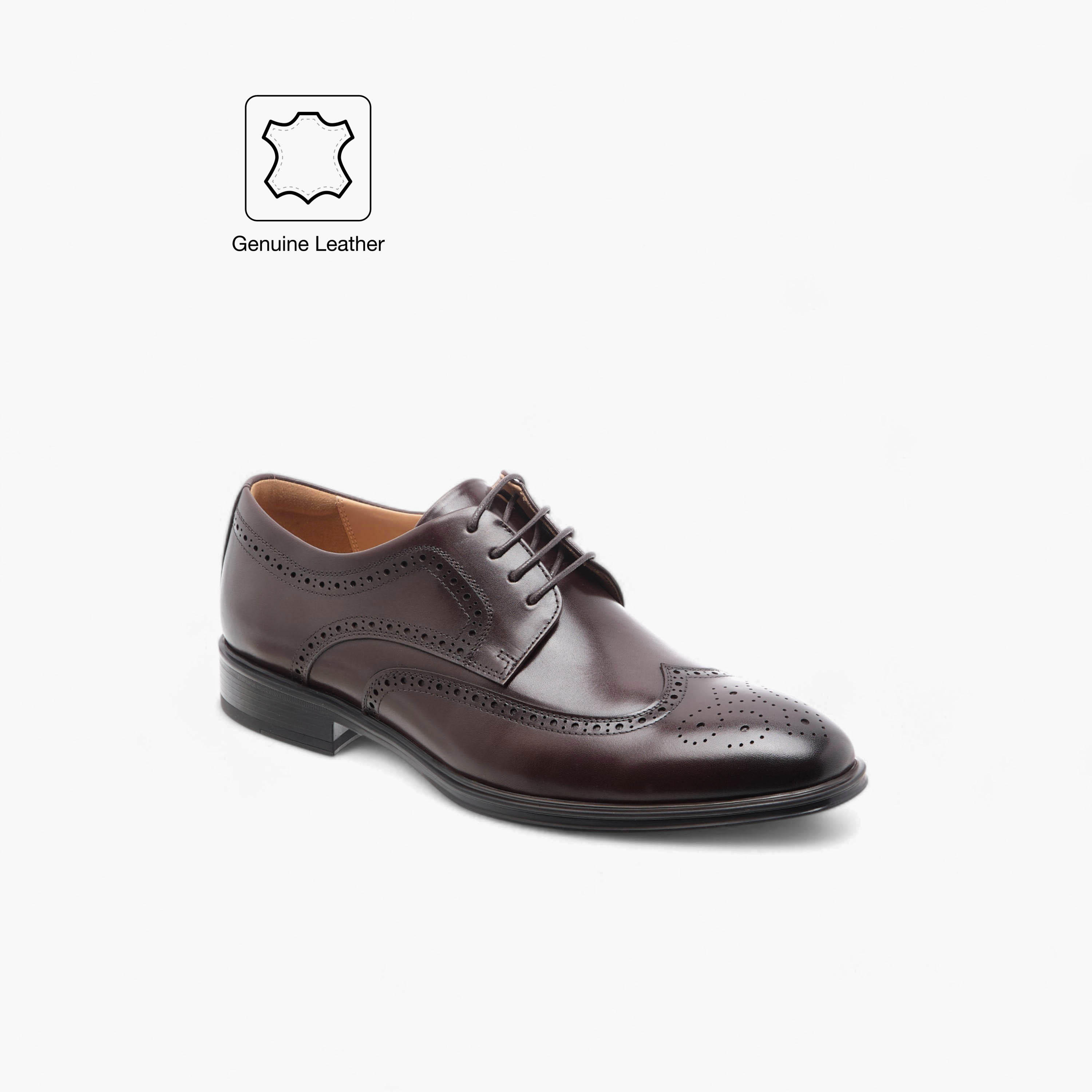 Duchini Men Genuine Leather Lace-Up Derby Shoes-men-shoes-formalshoes-image-2