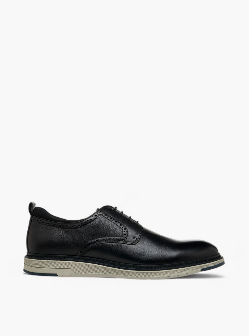 Duchini Men's Leather Solid Lace-Up Sneakers-men-shoes-sneakers-image-3