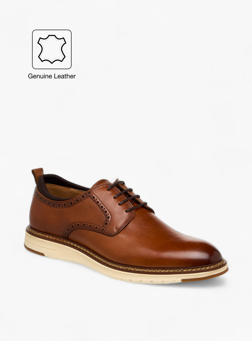 حذاء سنيكرز جلد سادة برباط للرجال من دوتشيني-men-shoes-sneakers-image-2