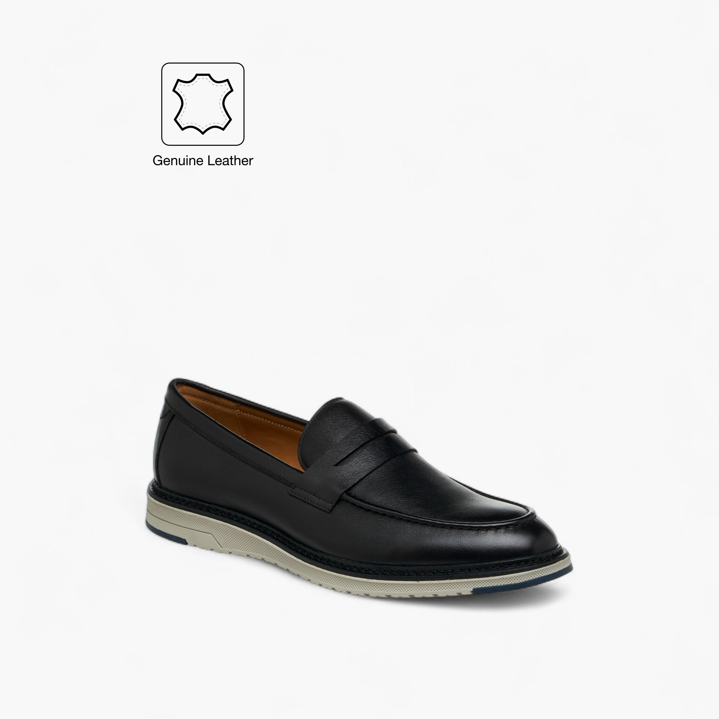 Duchini Men's Leather Solid Slip-On Loafers-men-shoes-loafersandmoccasins-image-2