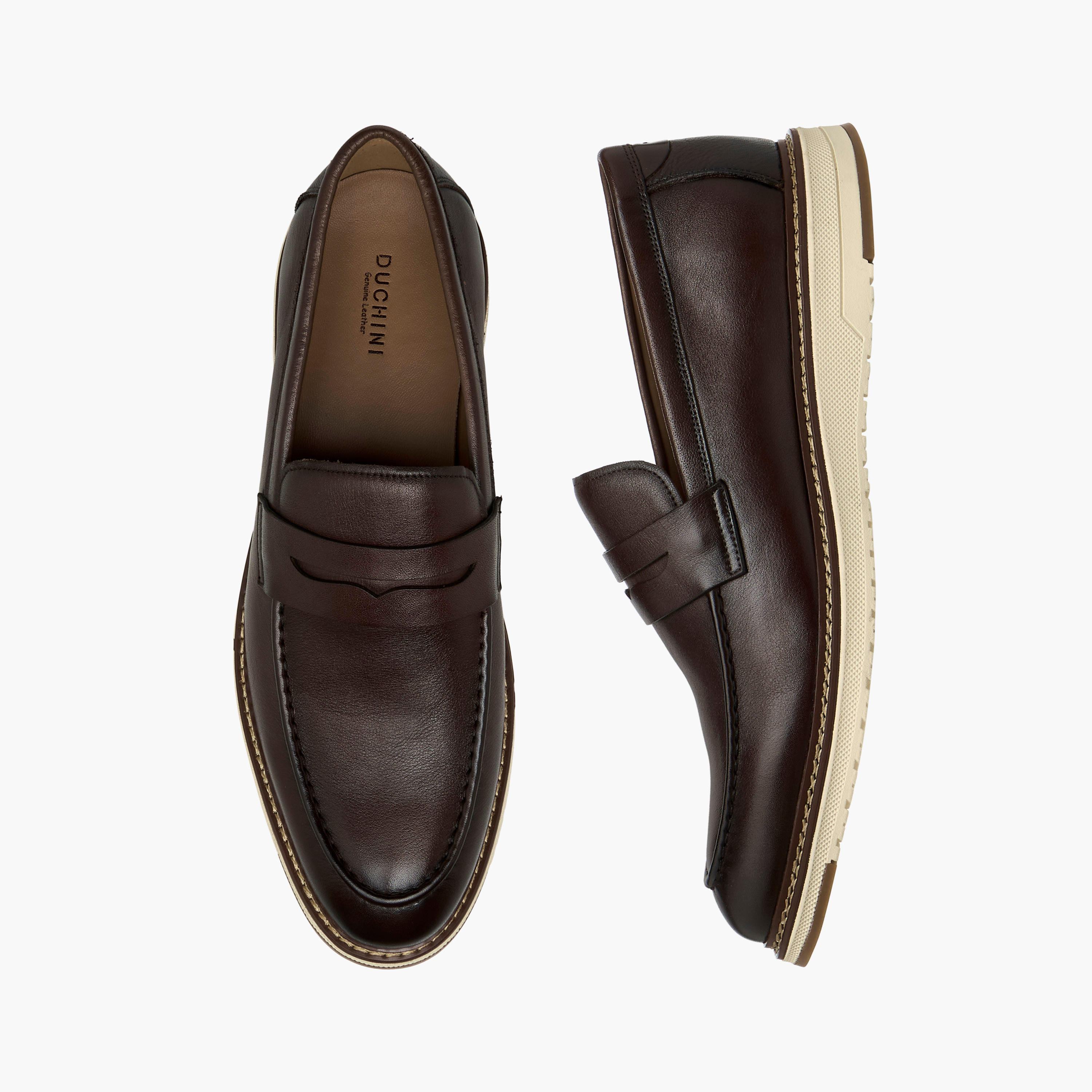 Duchini Men's Leather Solid Slip-On Loafers-men-shoes-loafersandmoccasins-image-1