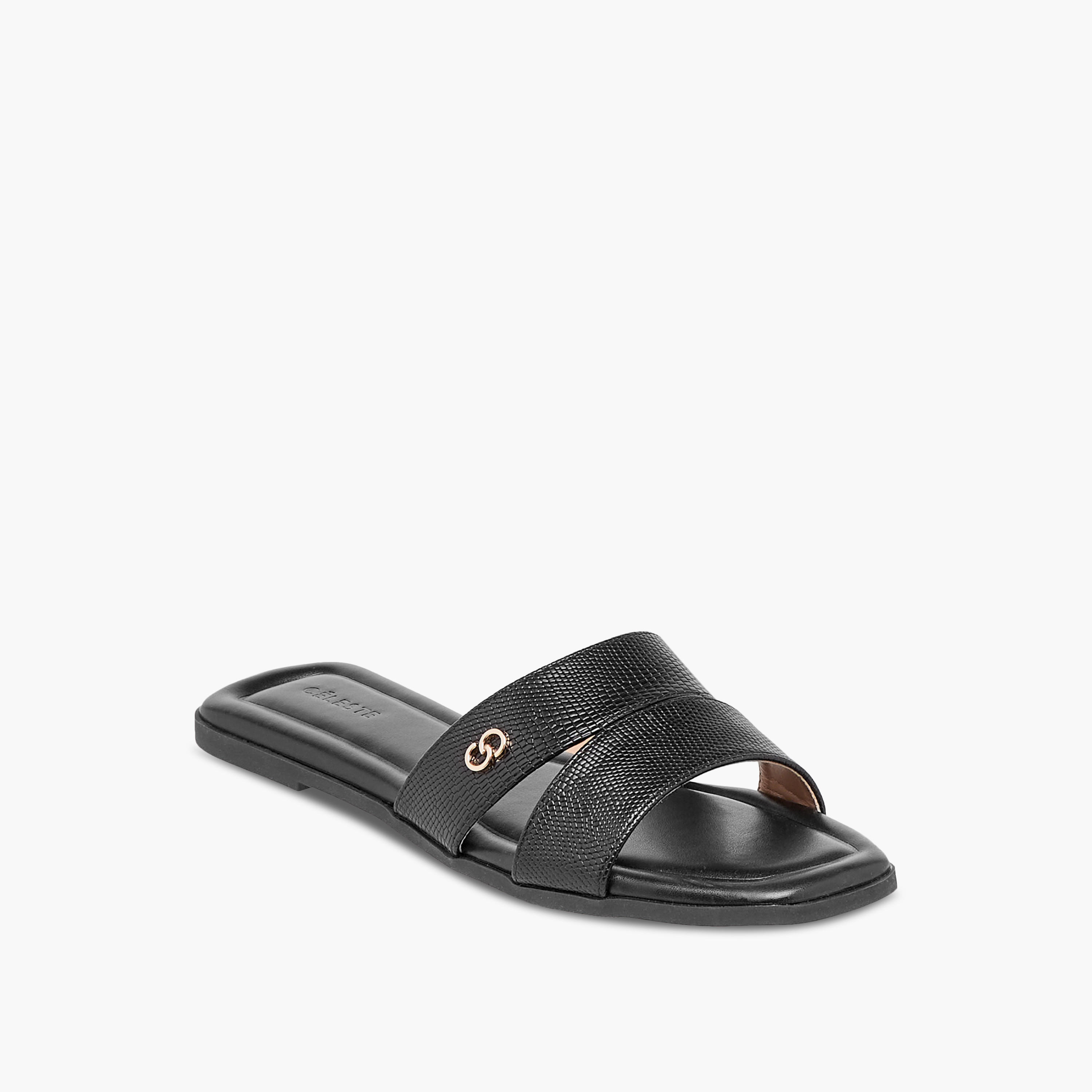 Celeste Women's Textured Slip-On Flat Sandals-women-shoes-flats-sandals-image-2