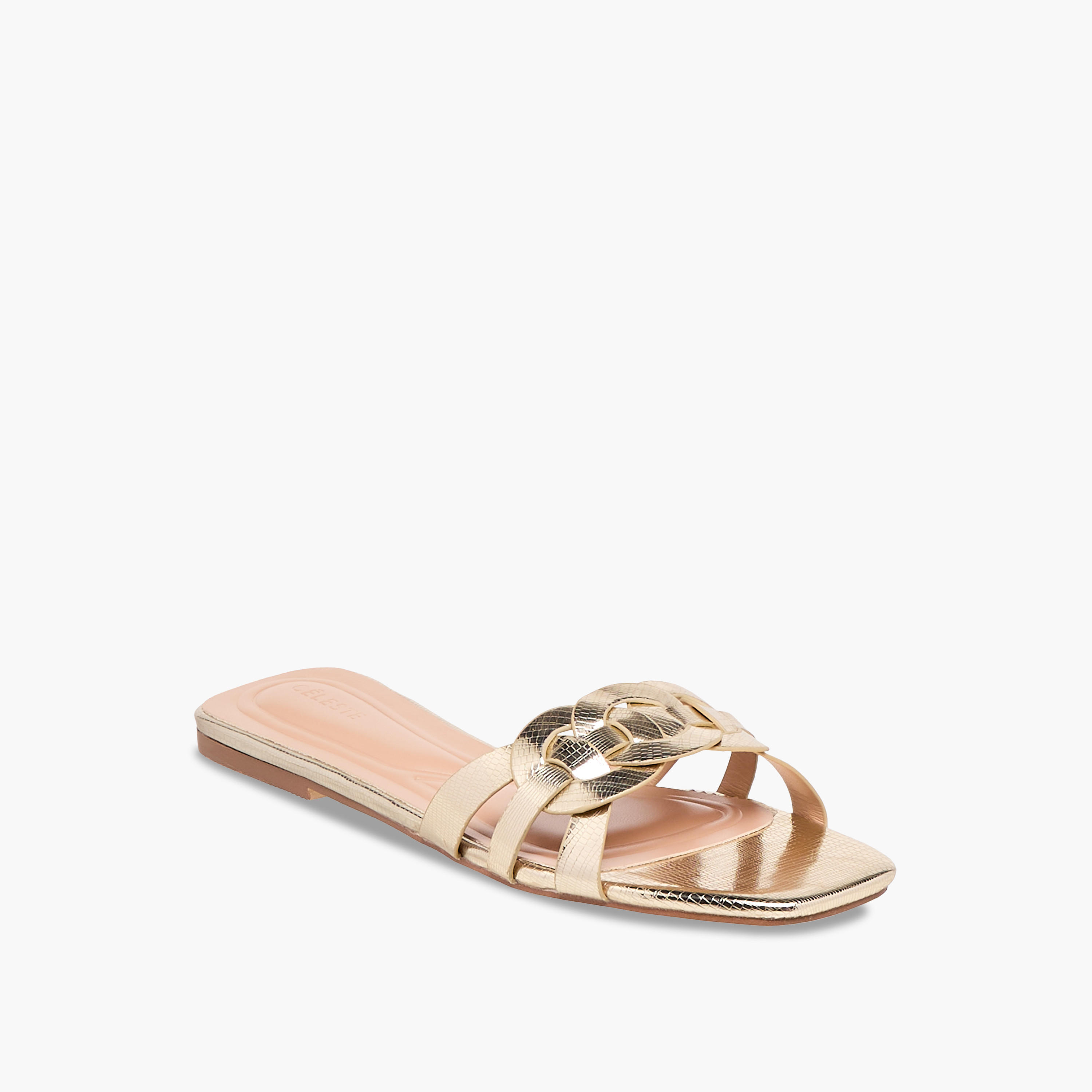 Celeste Women's Textured Slip-On Flat Sandals-women-shoes-flats-sandals-image-2