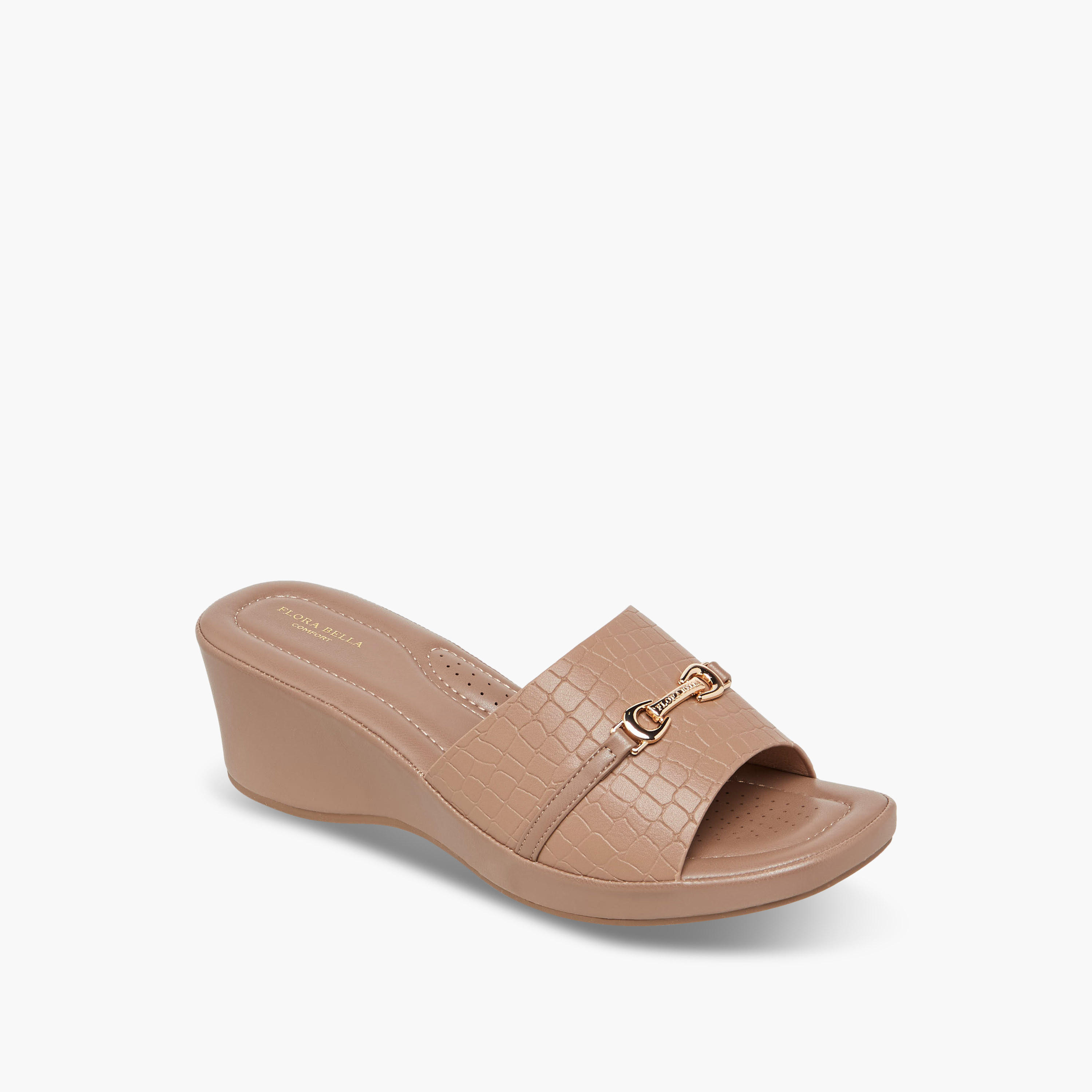 Flora Bella Women Animal Textured Slip-On Sandals-women-shoes-sandals-heeled-image-2