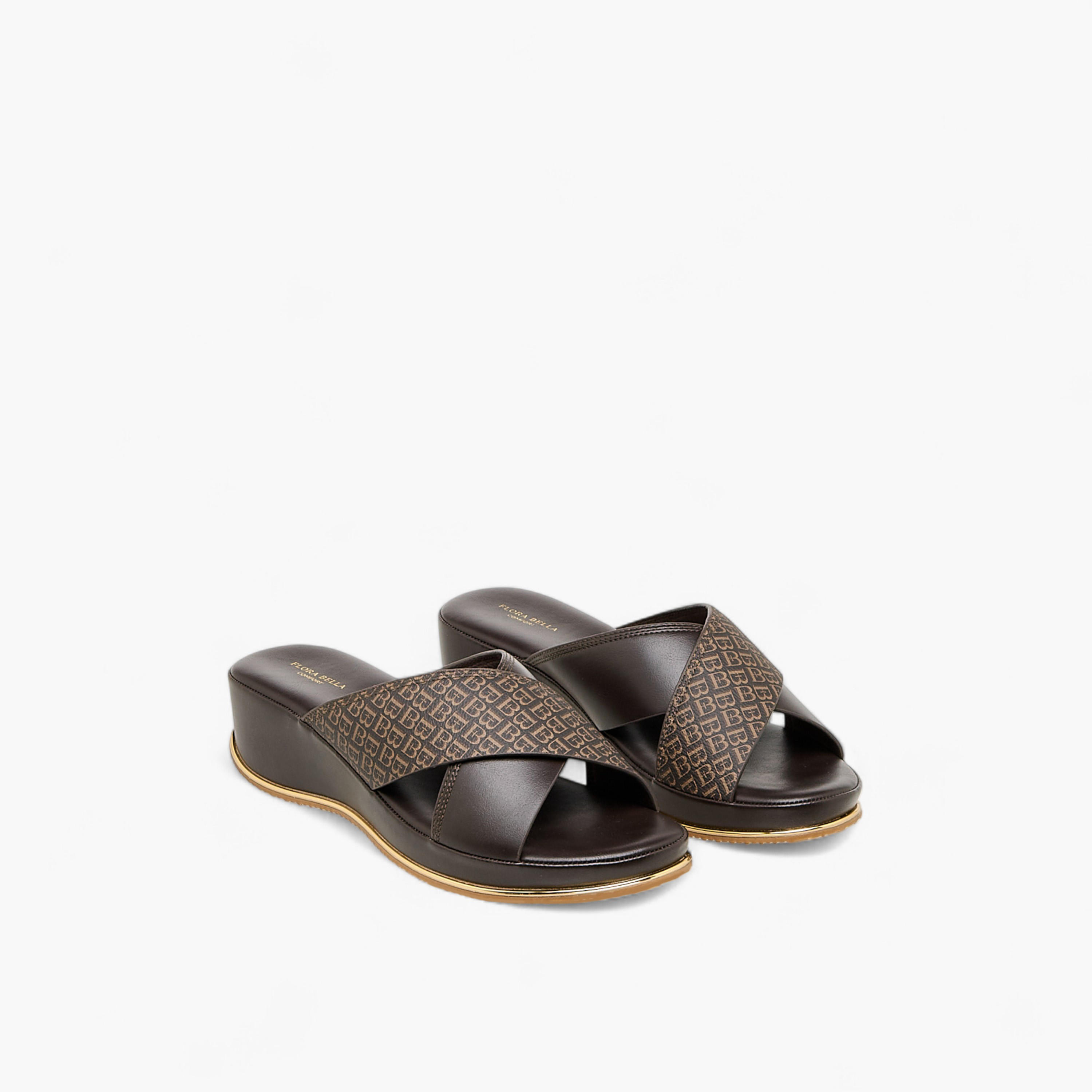 Flora Bella Women Monogram Print Wedge Sandals-women-shoes-sandals-heeled-image-1
