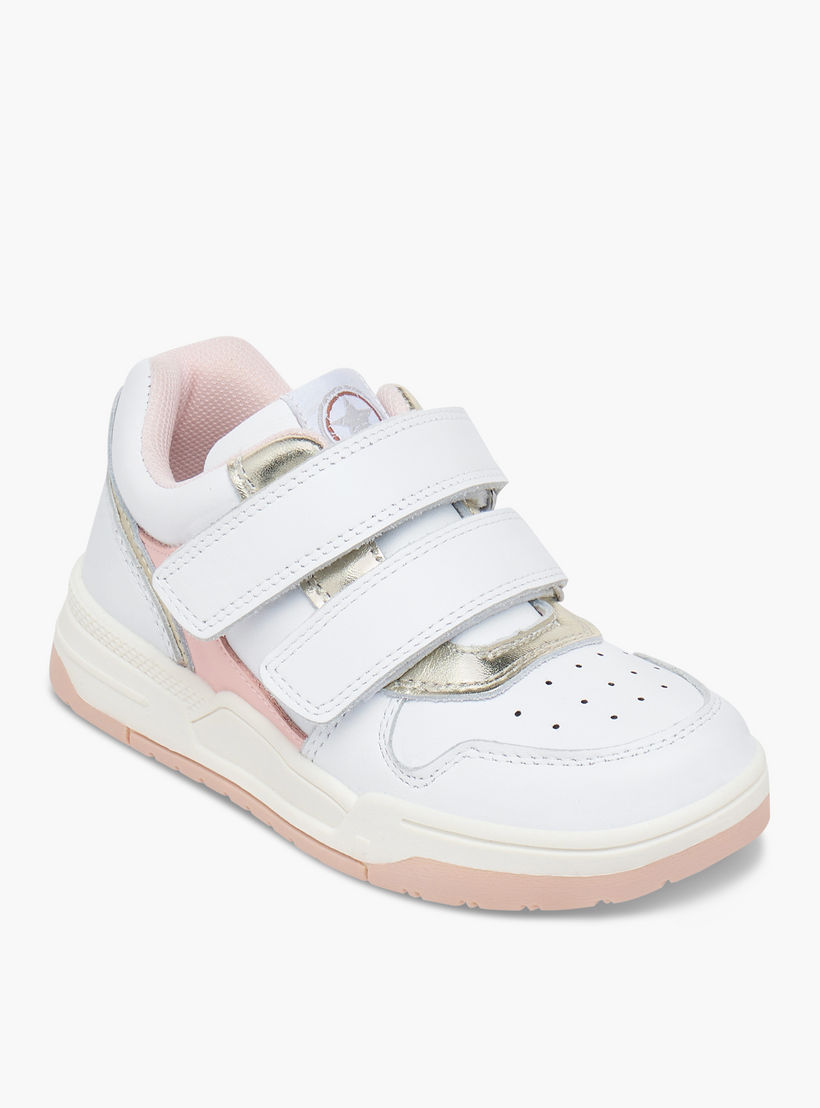 حذاء سنيكرز بِقوالب ملونة وشريط إغلاق لاصق من جونيورز-girls-shoes-sneakers-image-2