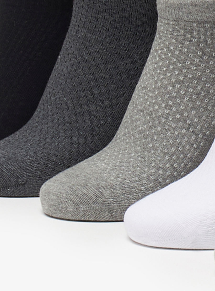 Celeste Solid Ankle Length Socks - Set of 7-women-socksandstockings-image-3