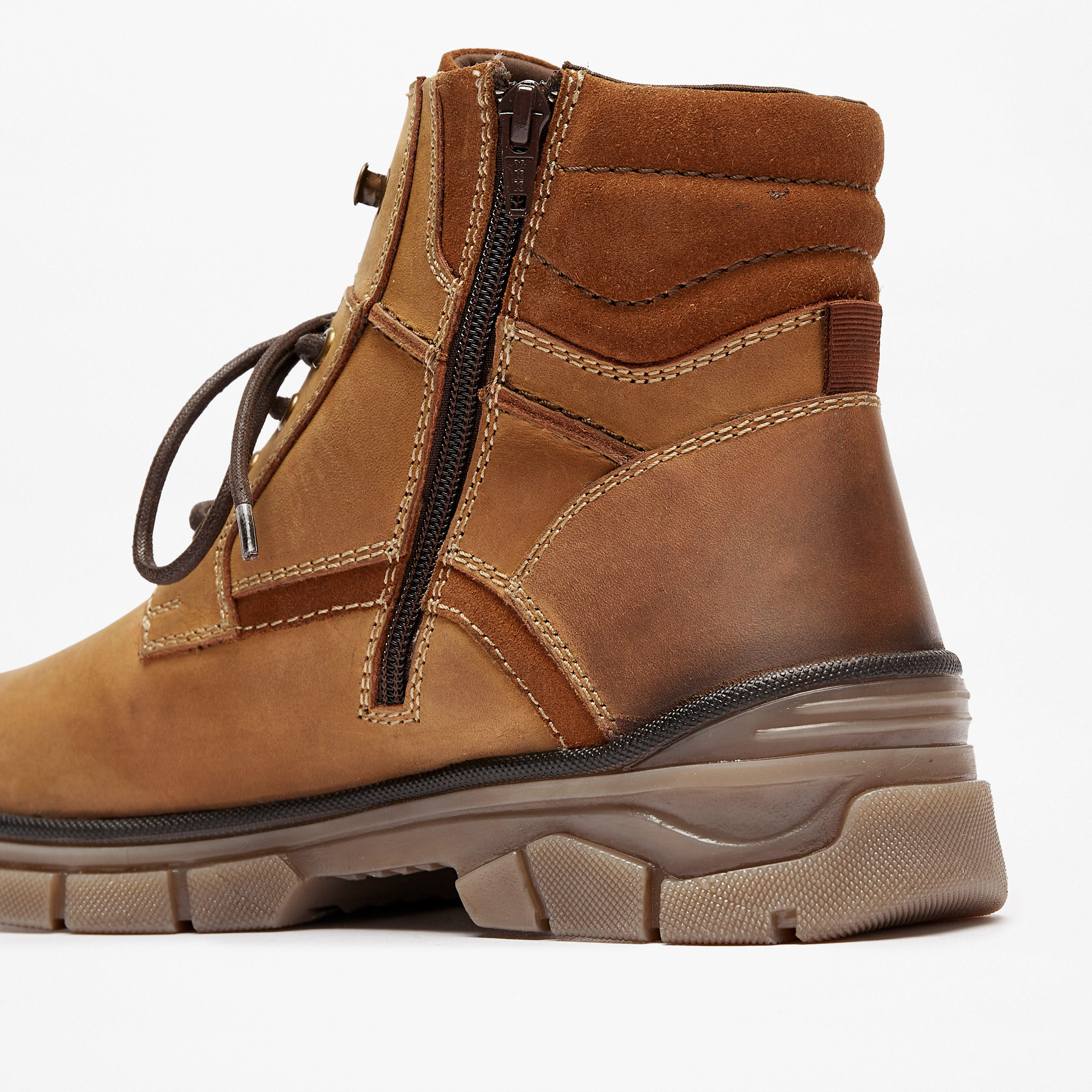 Lee Cooper Men's Textured Boots with Zip Closure-men-shoes-boots-image-5