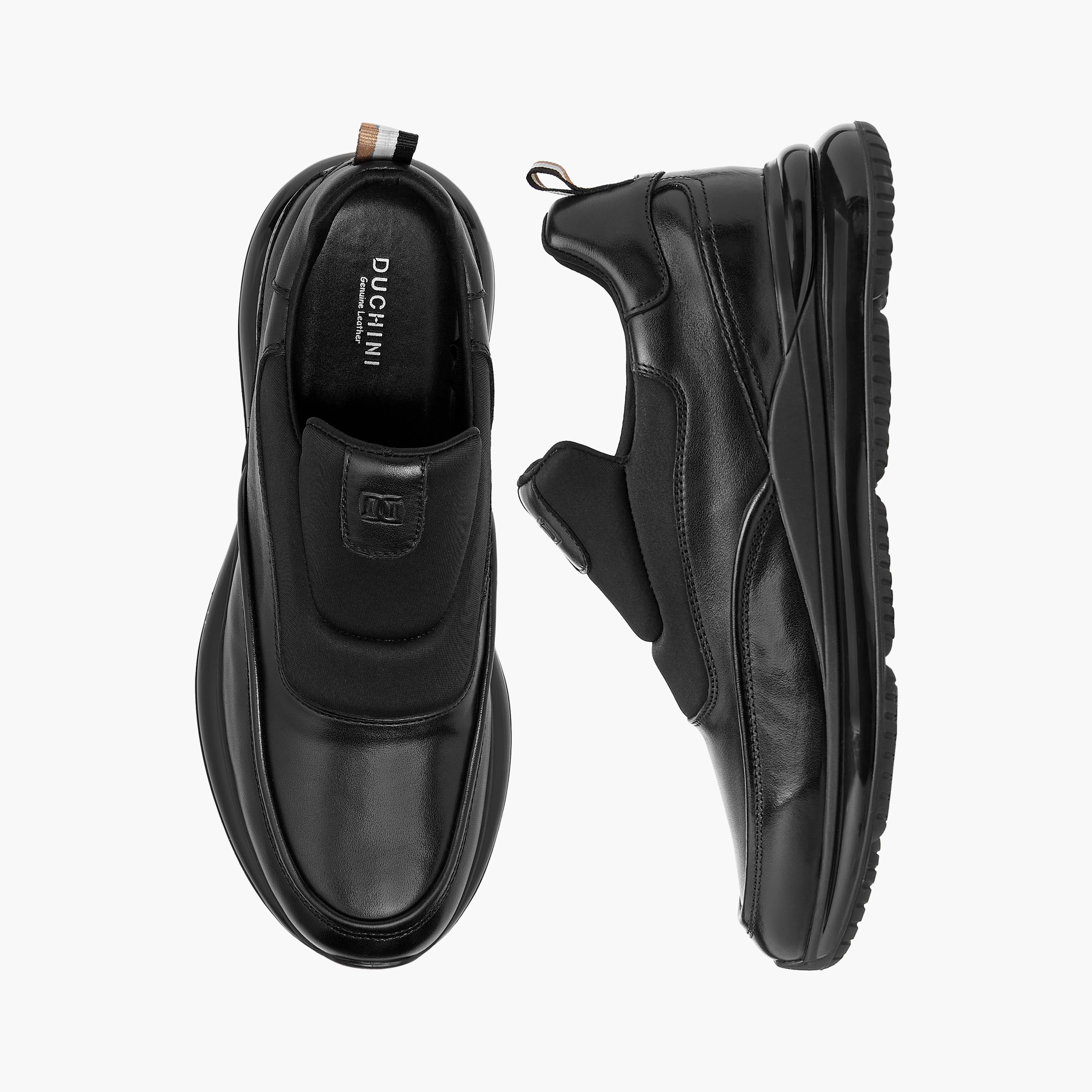 Duchini Men's Leather Logo Embossed Slip-On Loafers-men-shoes-loafersandmoccasins-image-1