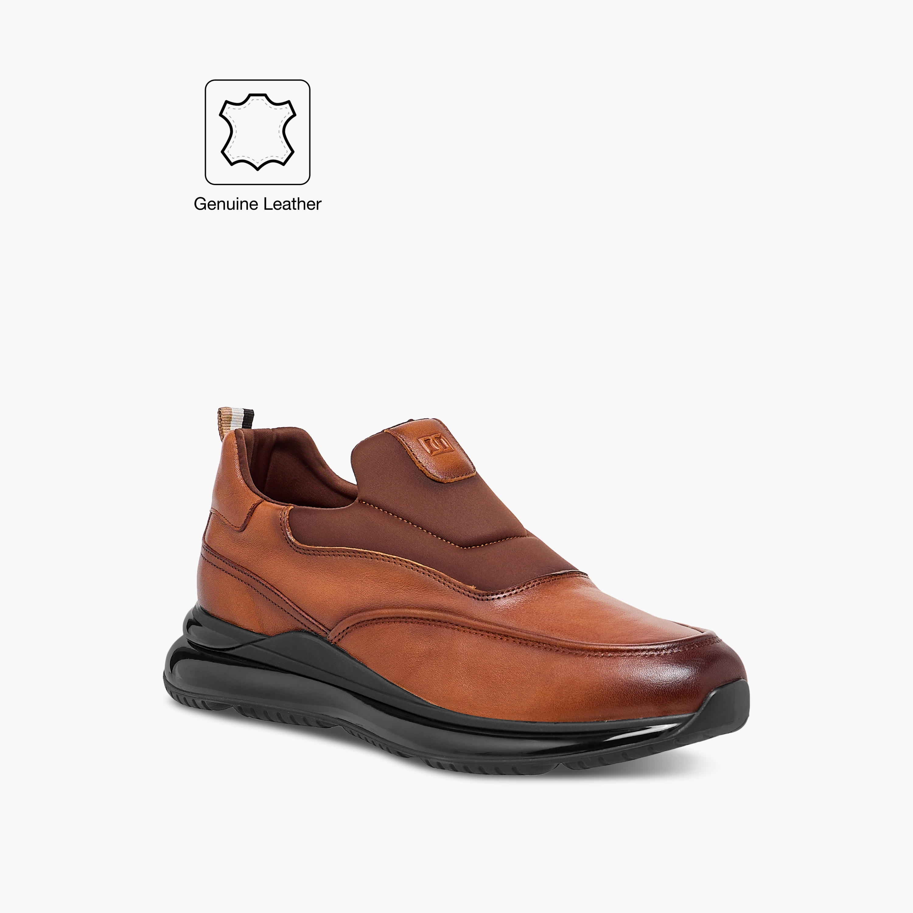 Duchini Men's Leather Logo Embossed Slip-On Loafers-men-shoes-loafersandmoccasins-image-2