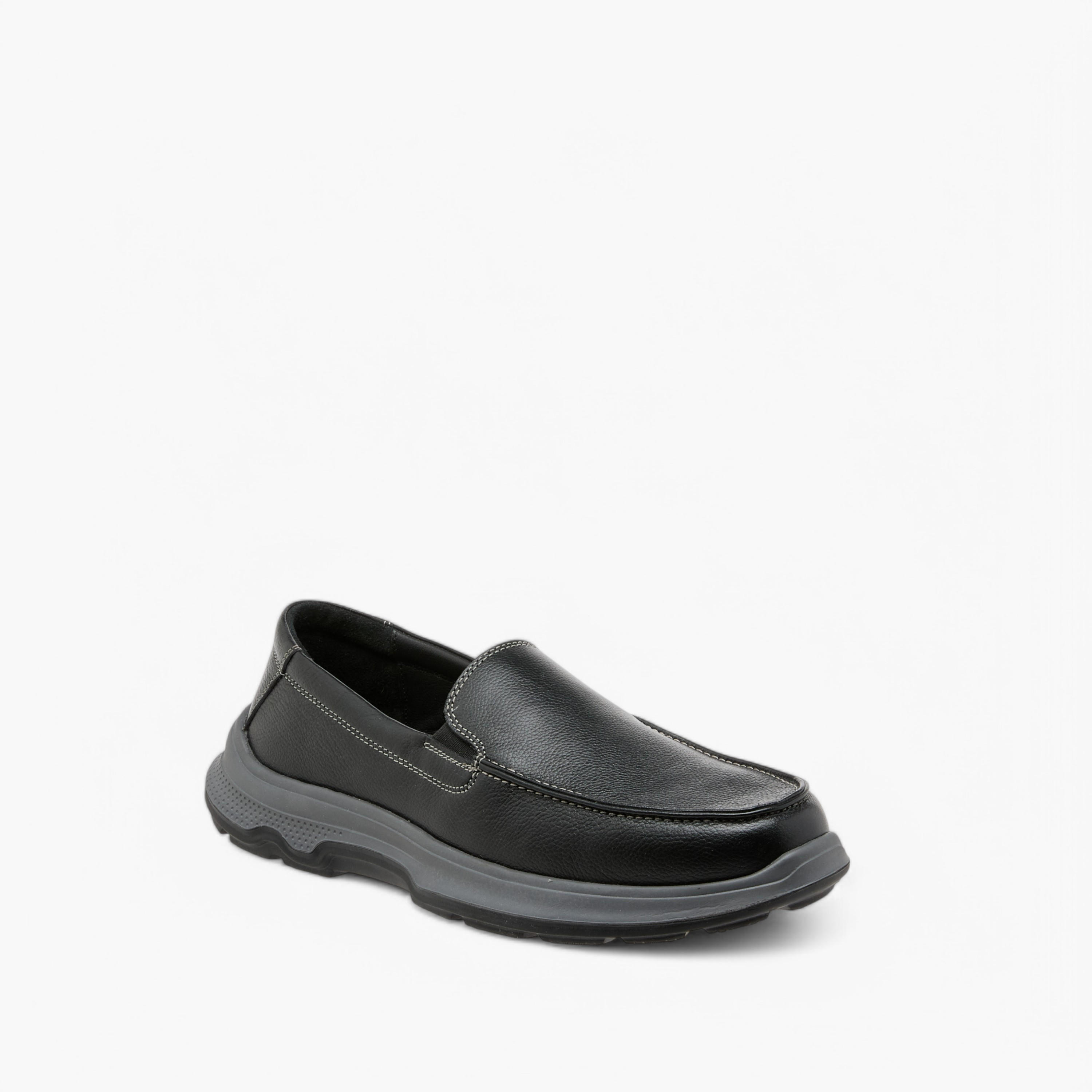 Duchini Men's Leather Textured Slip-On Moccasins-men-shoes-loafersandmoccasins-image-2