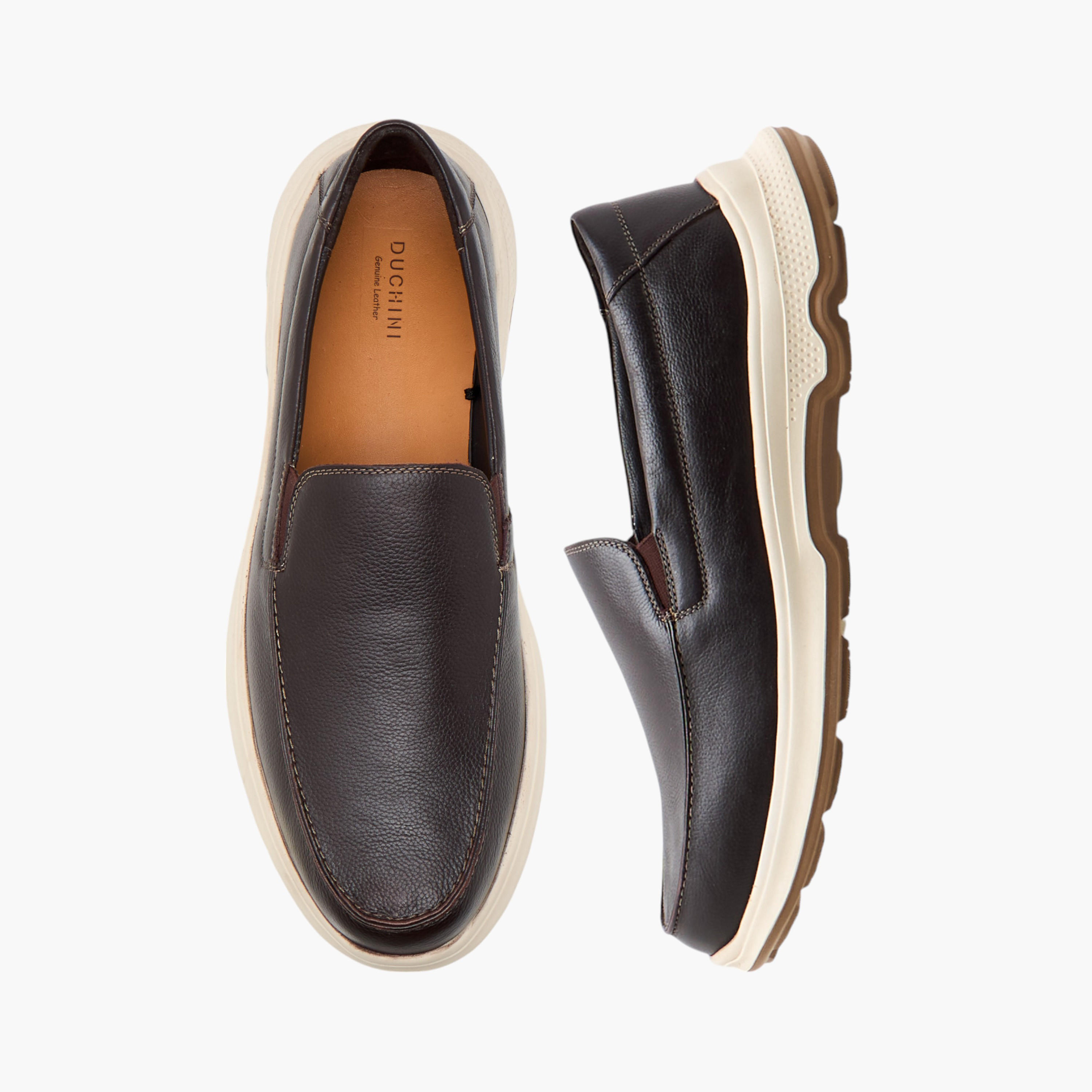 Duchini Men's Leather Textured Slip-On Moccasins-men-shoes-loafersandmoccasins-image-1