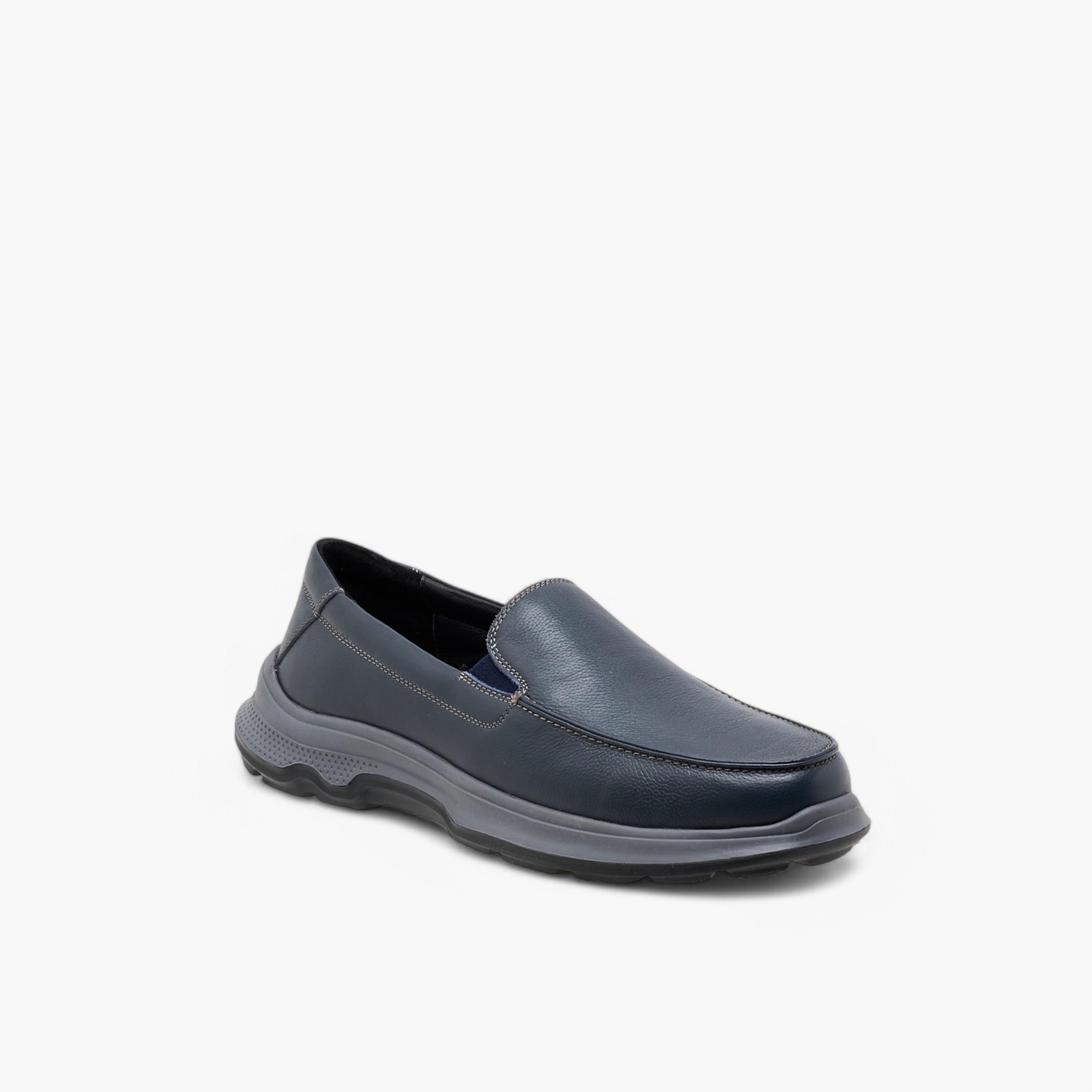 Duchini Men's Leather Textured Slip-On Moccasins-men-shoes-loafersandmoccasins-image-2