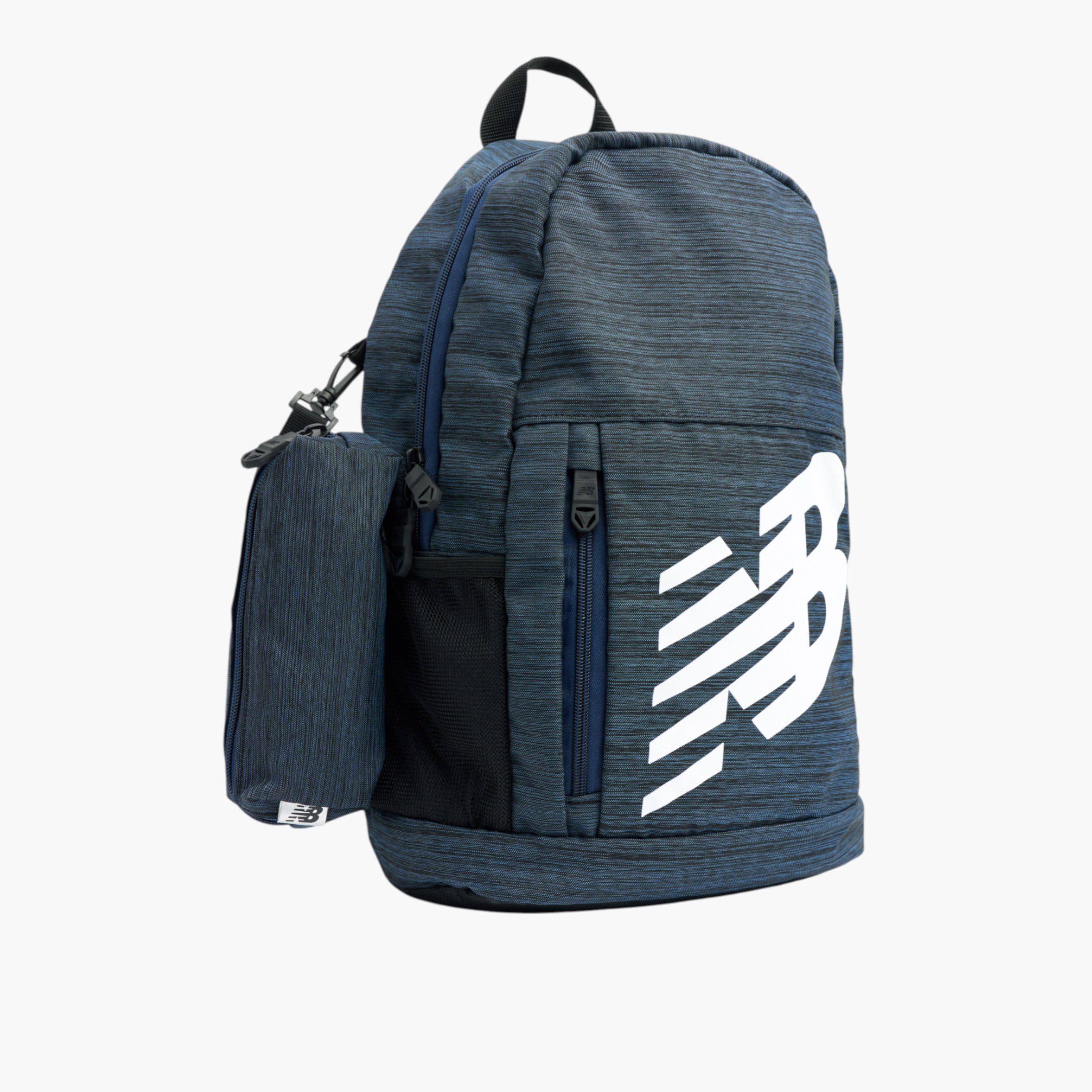 New Balance Logo Print School Backpack with Zip Closure and Pencil Pouch - 14x28x43 cms-school-bagsandbackpacks-backpacks-image-2