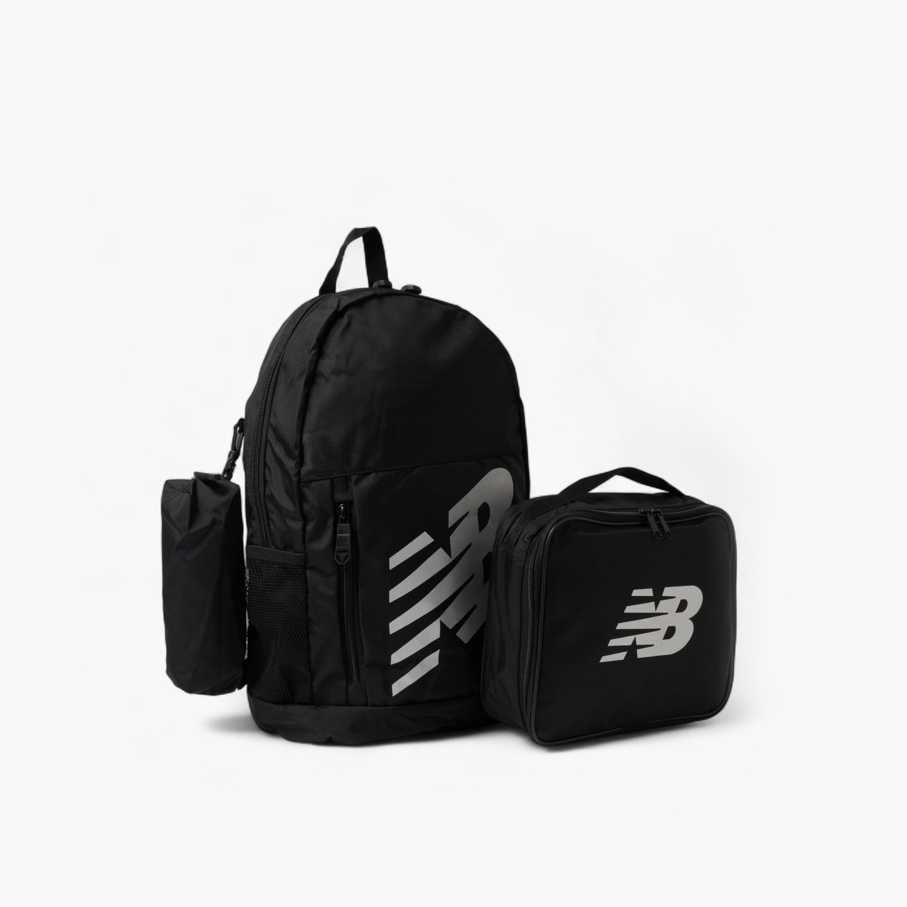 New Balance Logo Print Backpack with Lunch Bag and Pencil Pouch-school-bagsandbackpacks-sets-image-1