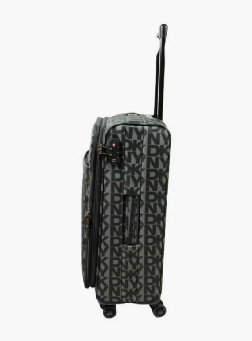 DKNY Monogram Print Softcase Luggage Trolley with Retractable Handle - 20 inches Cabin Bag-travel-luggagesandbags-luggage-image-3