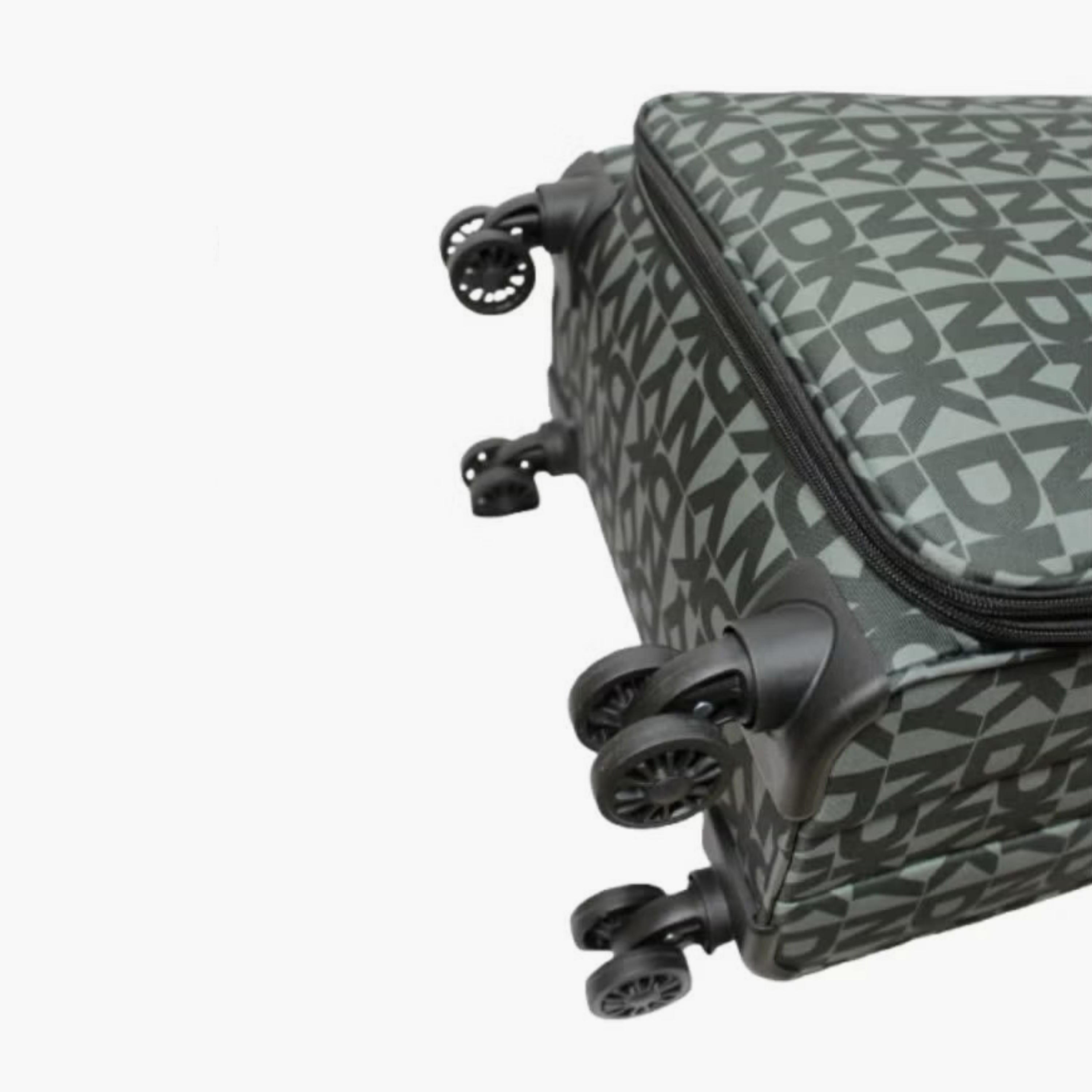 DKNY Monogram Print Softcase Luggage Trolley with Retractable Handle - 20 inches Cabin Bag-travel-luggagesandbags-luggage-image-5