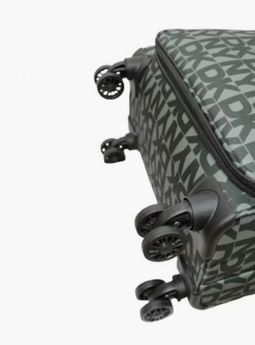 DKNY Monogram Print Softcase Luggage Trolley with Retractable Handle - 20 inches Cabin Bag-travel-luggagesandbags-luggage-image-5