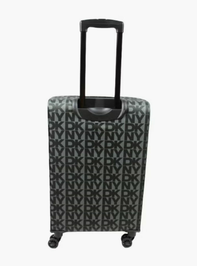 DKNY Monogram Print Softcase Luggage Trolley with Retractable Handle - 24 inches Check-in Bag-travel-luggagesandbags-luggage-image-2