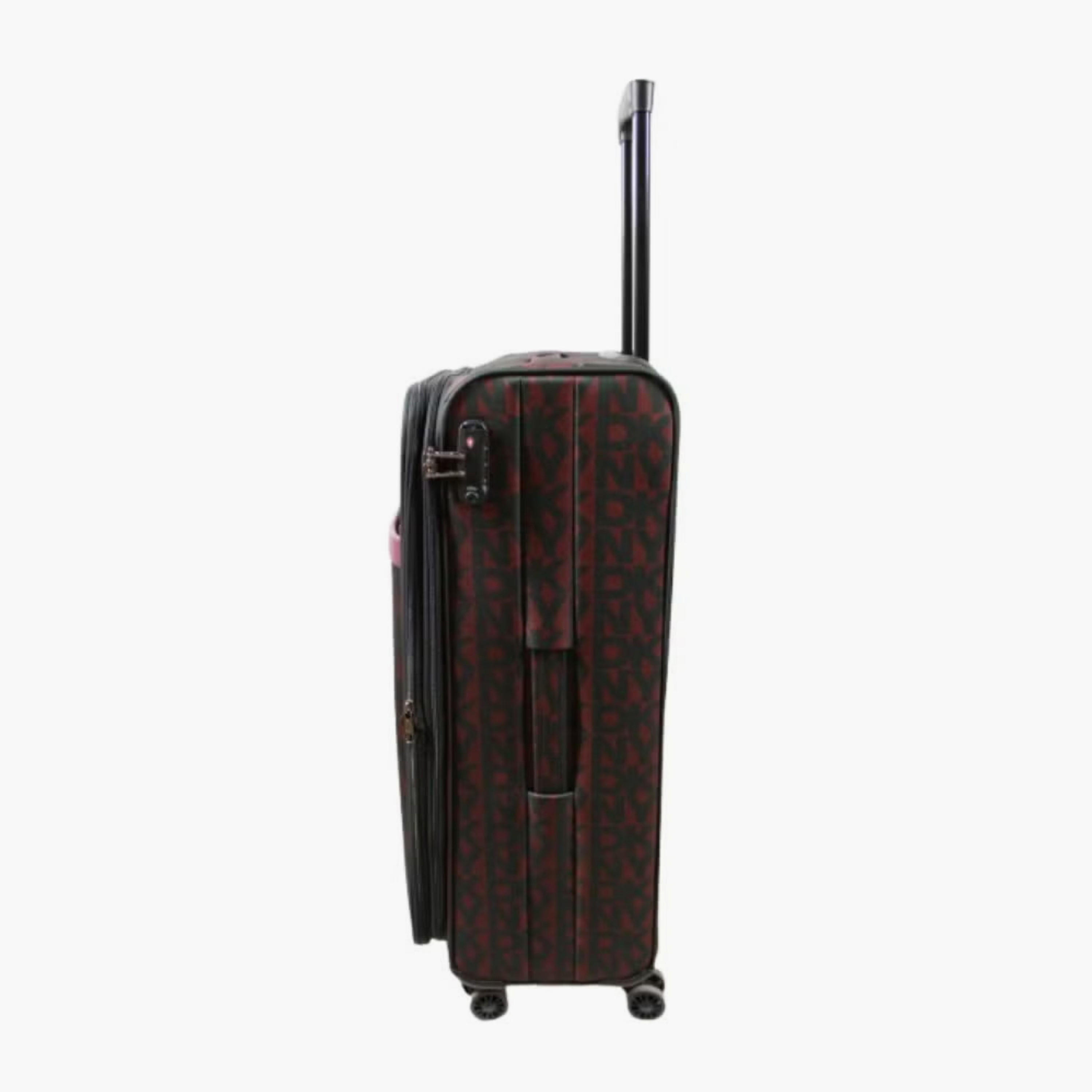 DKNY Monogram Print Softcase Luggage Trolley with Retractable Handle - 24 inches Check-in Bag-travel-luggagesandbags-luggage-image-3