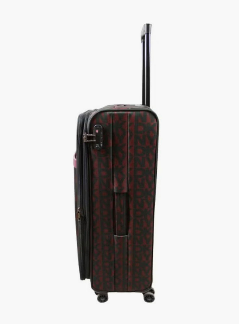 DKNY Monogram Print Softcase Luggage Trolley with Retractable Handle - 24 inches Check-in Bag-travel-luggagesandbags-luggage-image-3