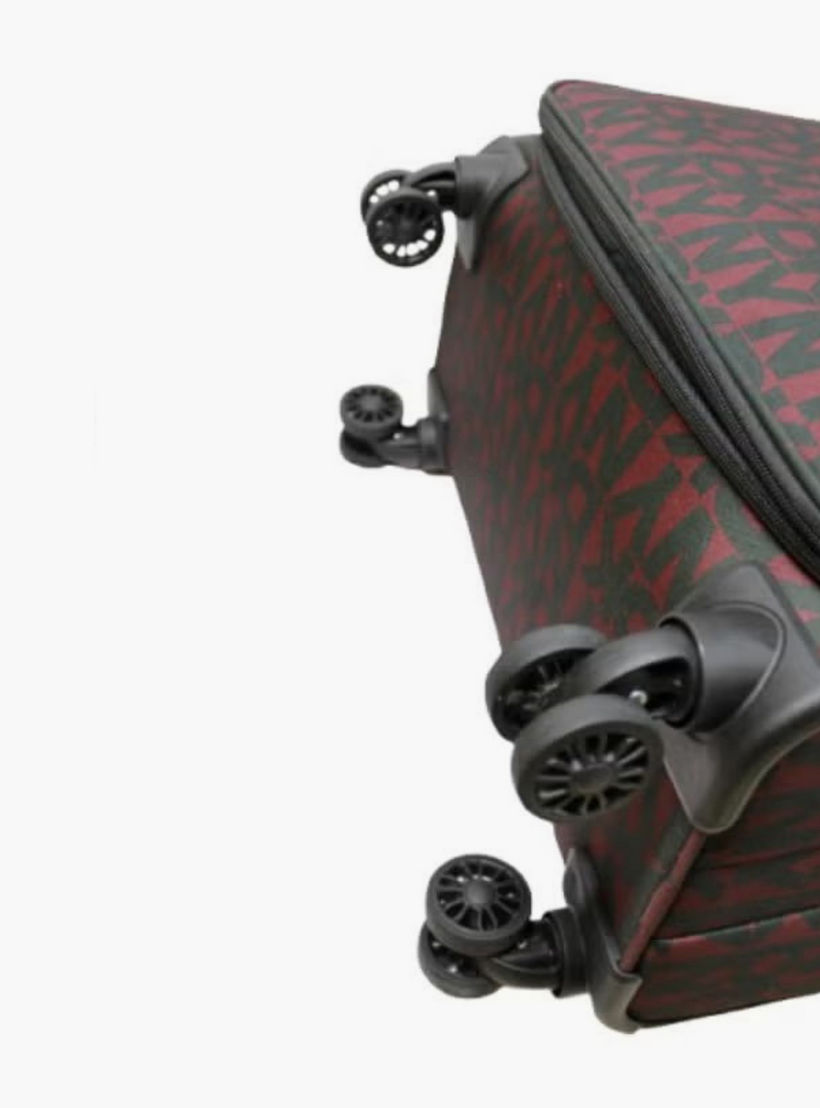 DKNY Monogram Print Softcase Luggage Trolley with Retractable Handle - 24 inches Check-in Bag-travel-luggagesandbags-luggage-image-5