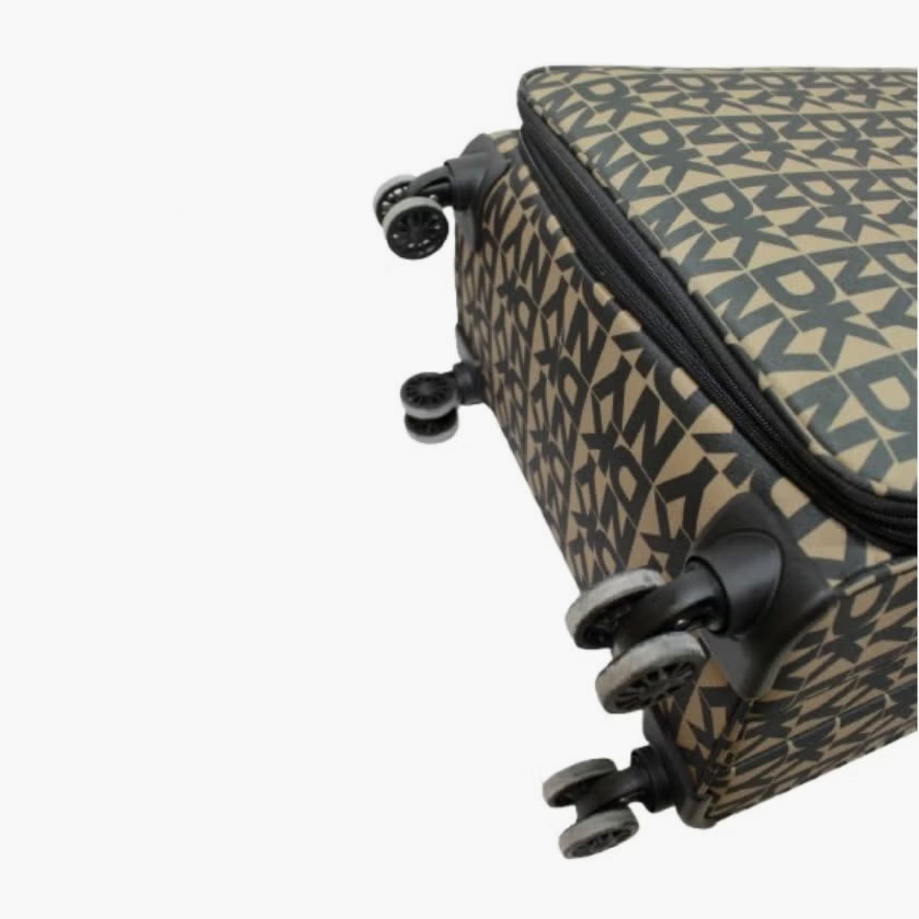 DKNY Monogram Print Softcase Luggage Trolley with Retractable Handle - 24 inches Check-in Bag-travel-luggagesandbags-luggage-image-4