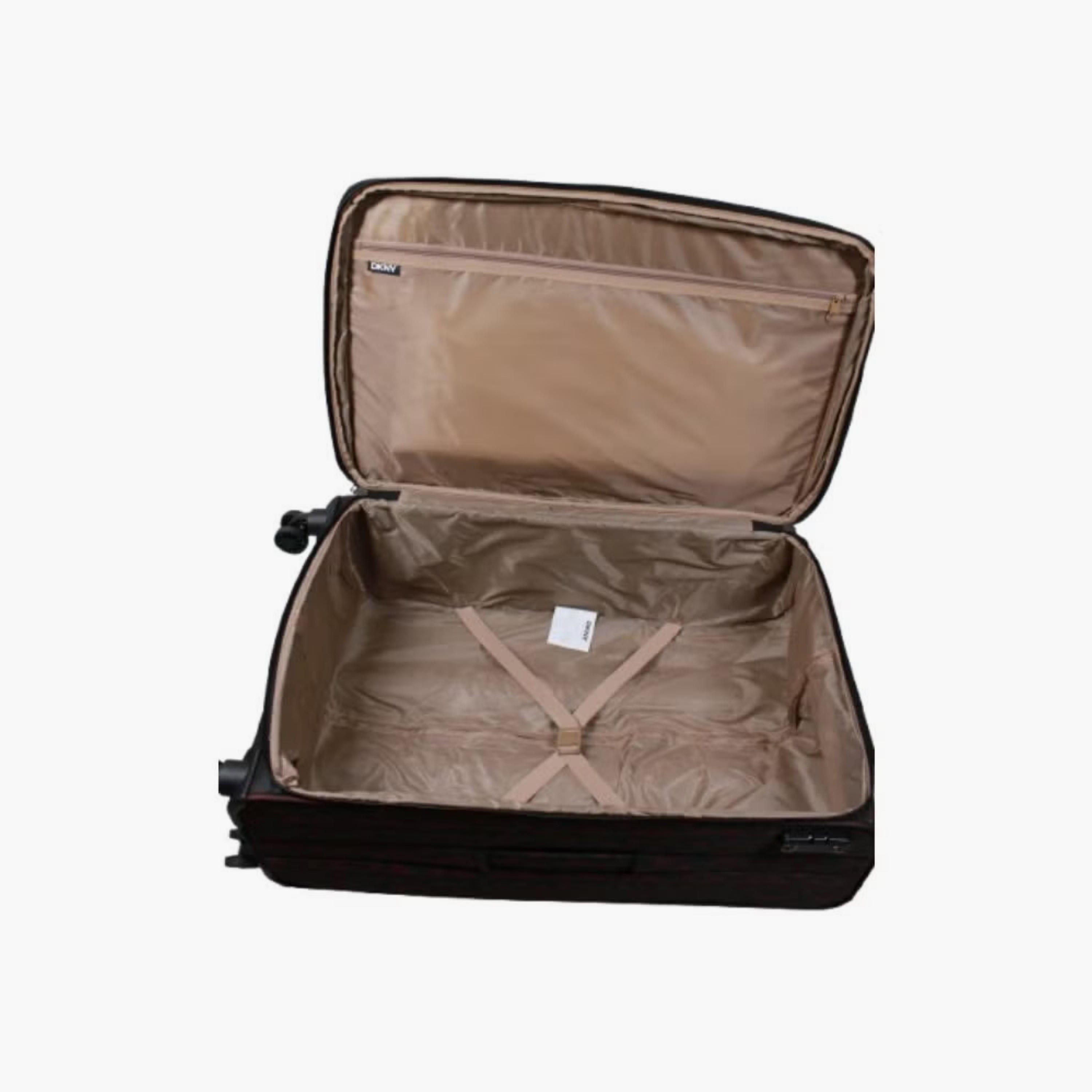 DKNY Monogram Print Softcase Luggage Trolley with Retractable Handle - 28 inches Check-In Bag-travel-luggagesandbags-luggage-image-4