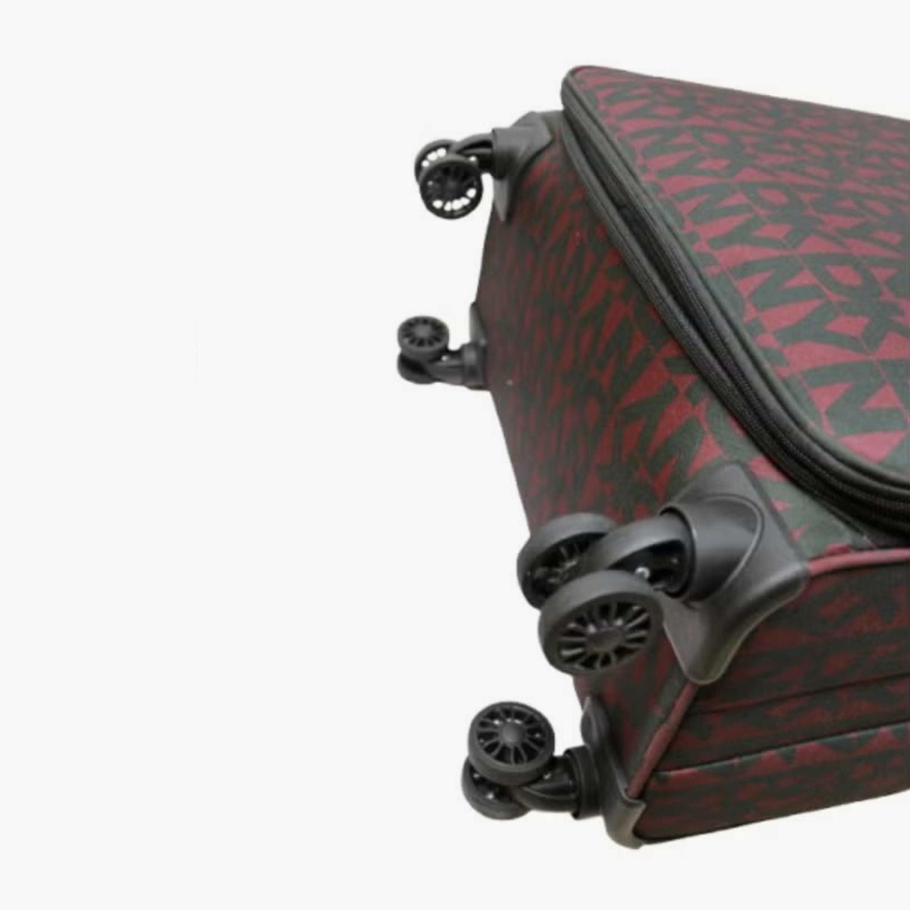 DKNY Monogram Print Softcase Luggage Trolley with Retractable Handle - 28 inches Check-In Bag-travel-luggagesandbags-luggage-image-5