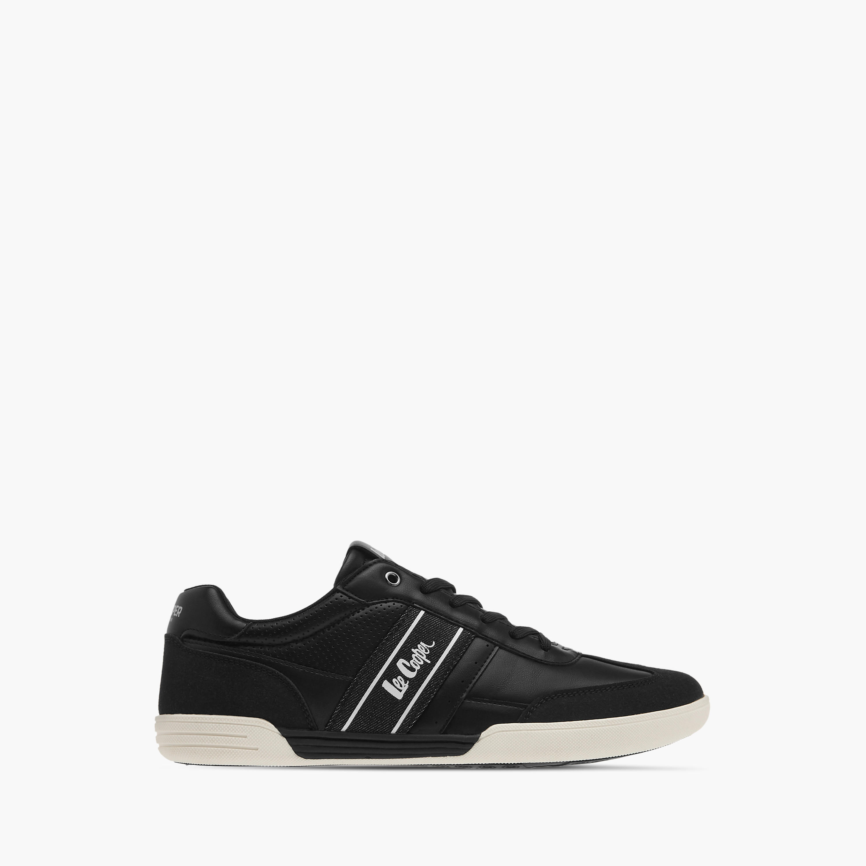 Lee Cooper Men's Panelled Ankle Sneakers with Lace-Up Closure-men-shoes-sneakers-image-3