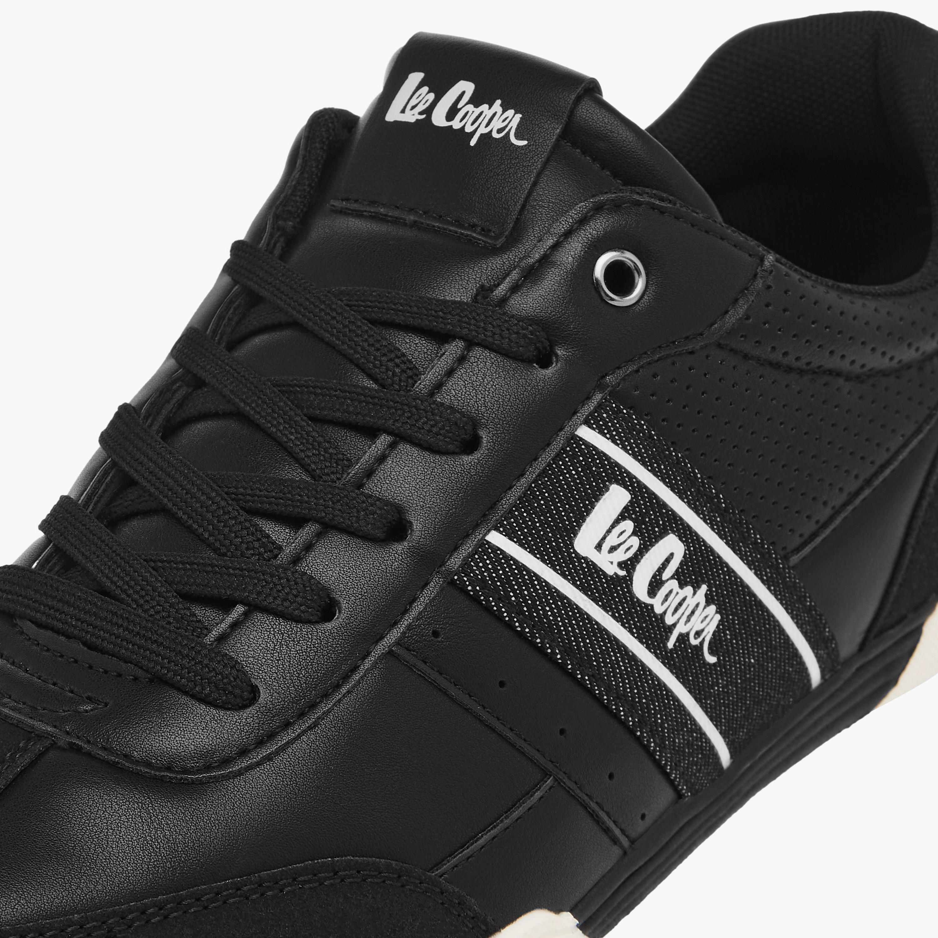 Lee Cooper Men's Panelled Ankle Sneakers with Lace-Up Closure-men-shoes-sneakers-image-4