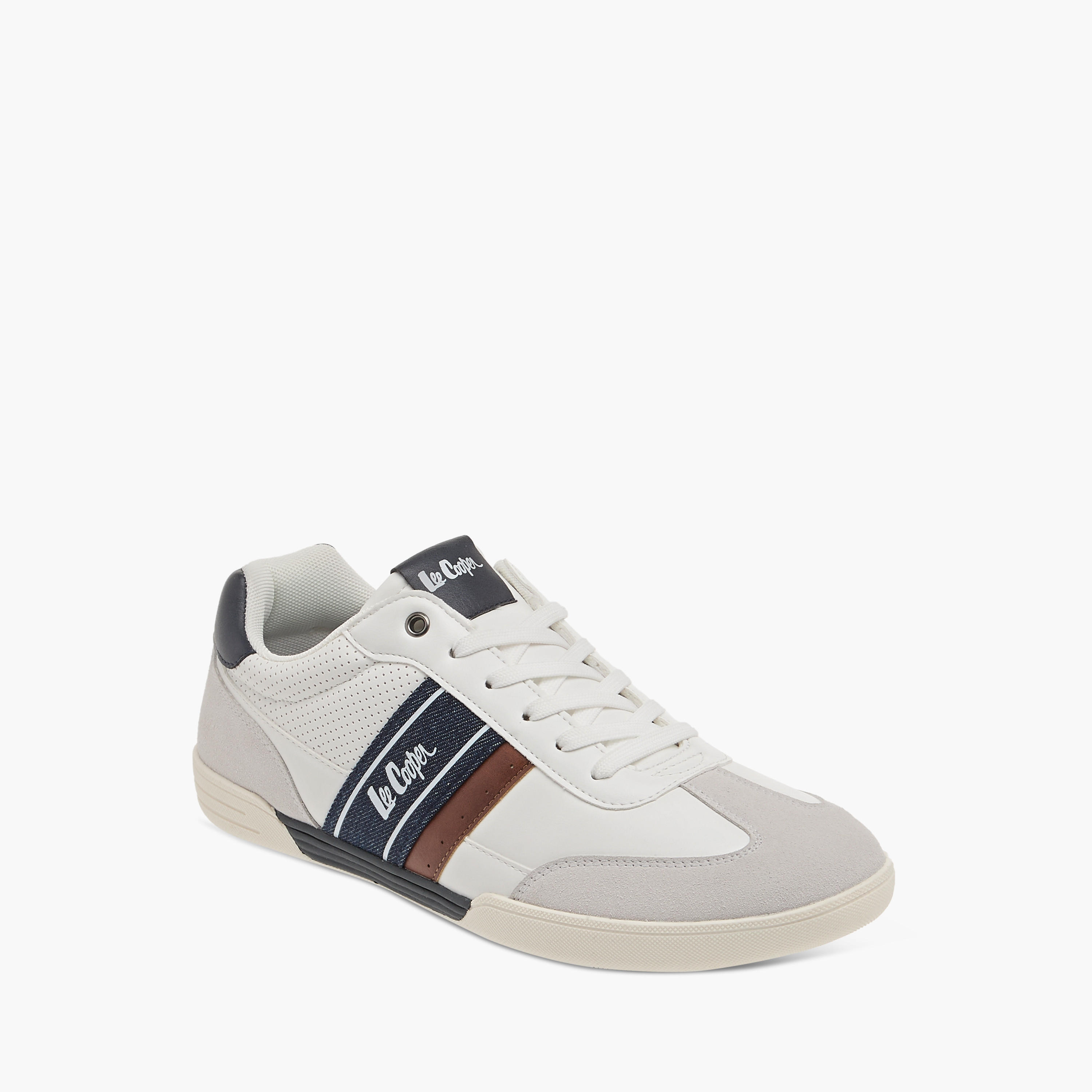 Lee Cooper Men's Panelled Ankle Sneakers with Lace-Up Closure-men-shoes-sneakers-image-2