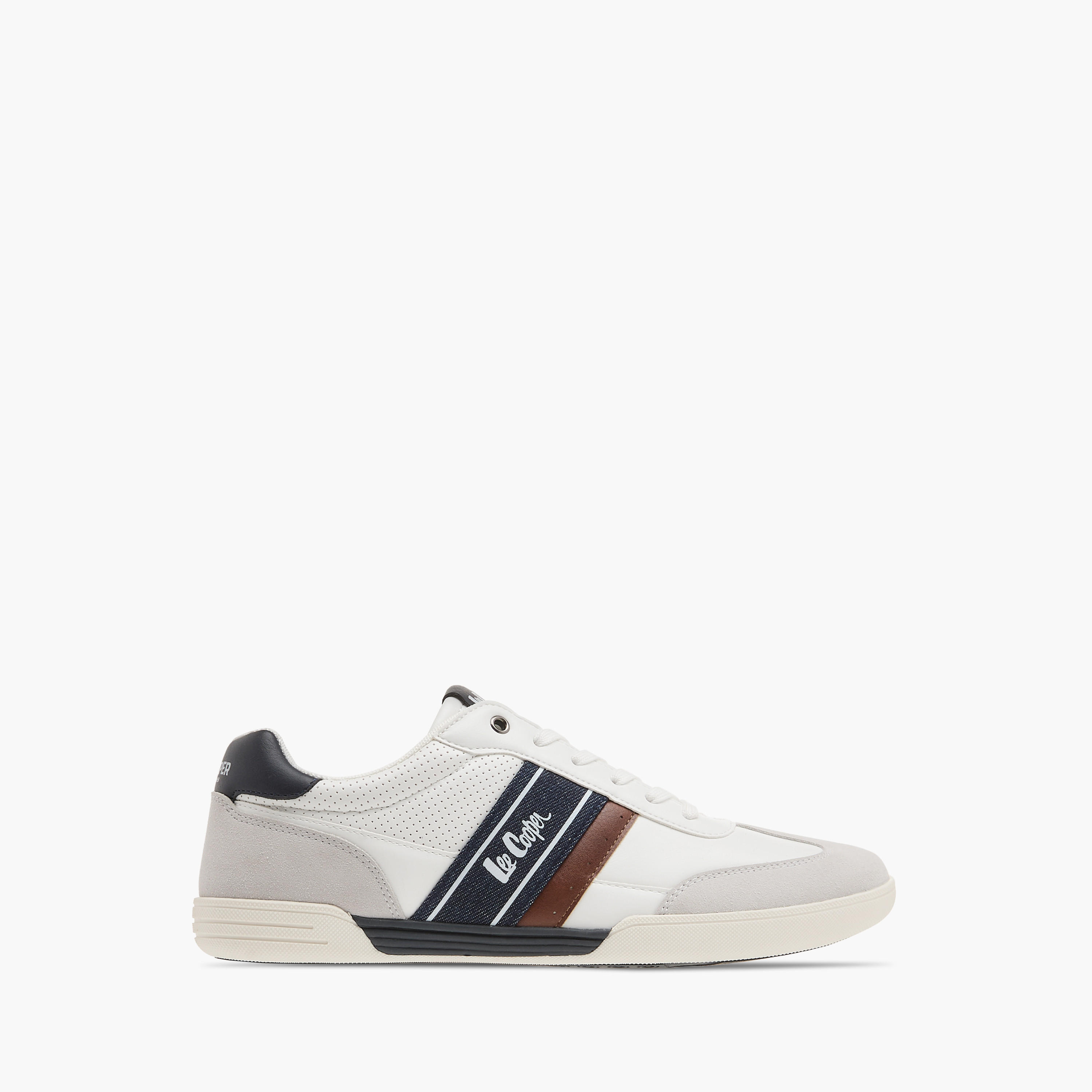 Lee Cooper Men's Panelled Ankle Sneakers with Lace-Up Closure-men-shoes-sneakers-image-3
