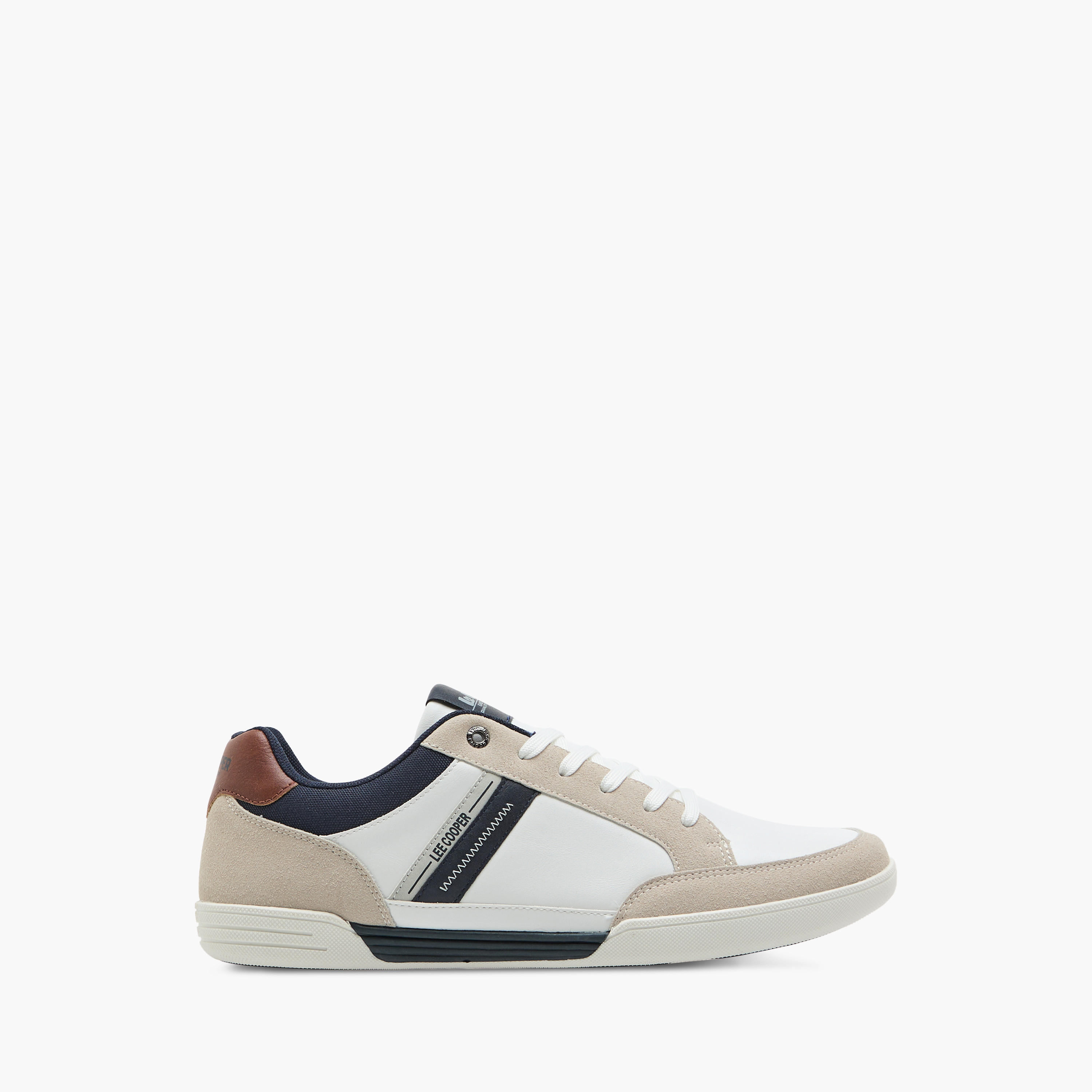 Lee Cooper Men's Panelled Sneakers with Lace-Up Closure-men-shoes-sneakers-image-3
