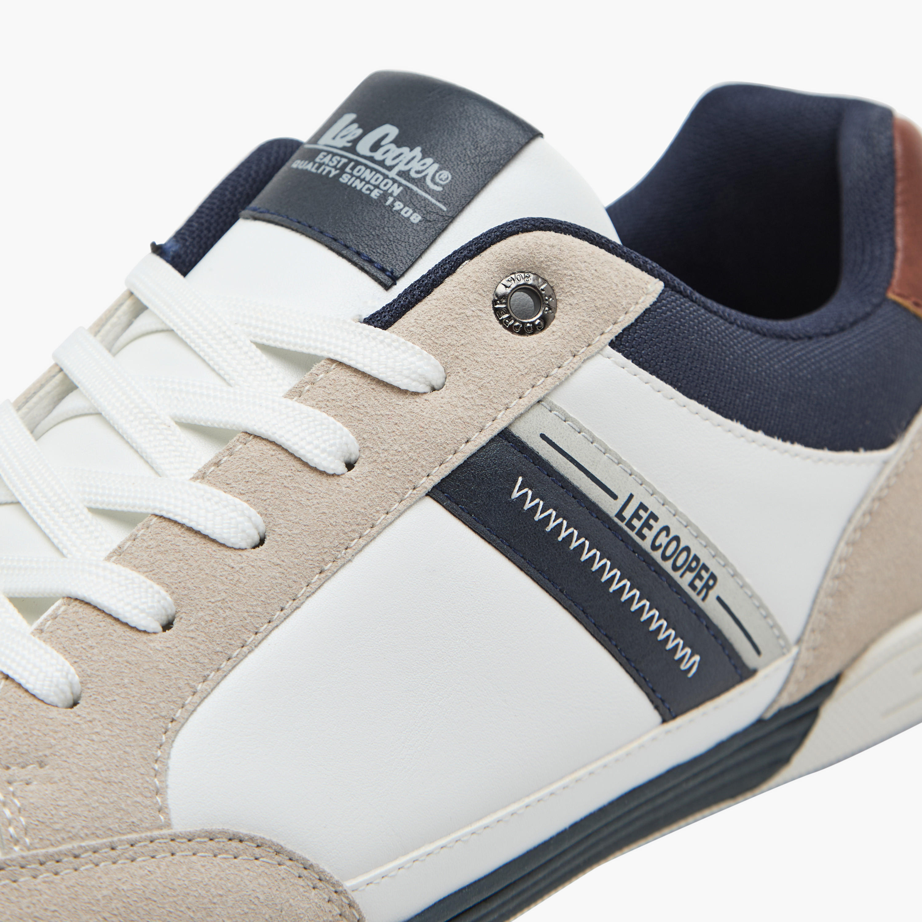 Lee Cooper Men's Panelled Sneakers with Lace-Up Closure-men-shoes-sneakers-image-4