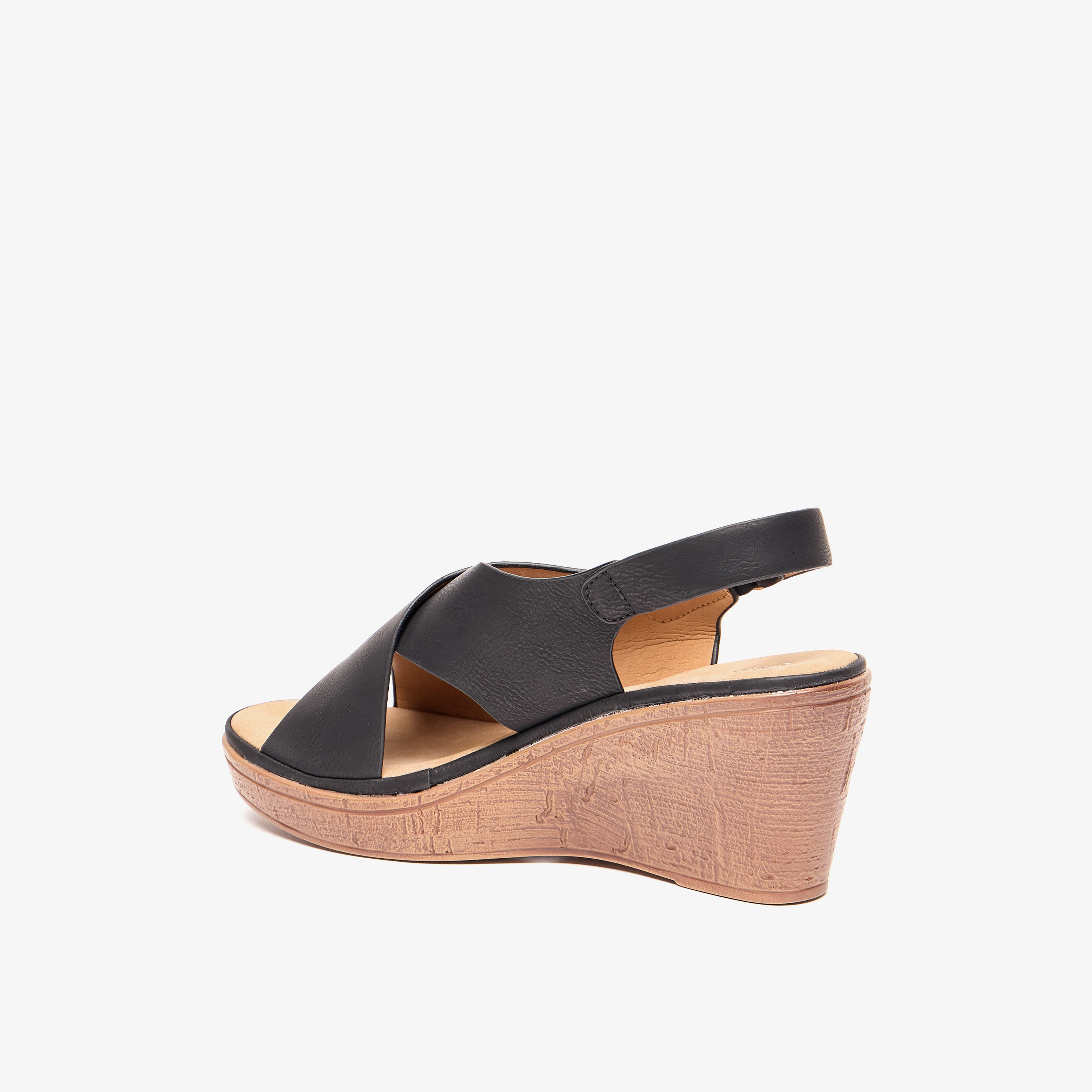 صندل سهل الارتداء سادة بشريط إغلاق لاصق من لو كونفورت-women-shoes-sandals-heeled-image-2
