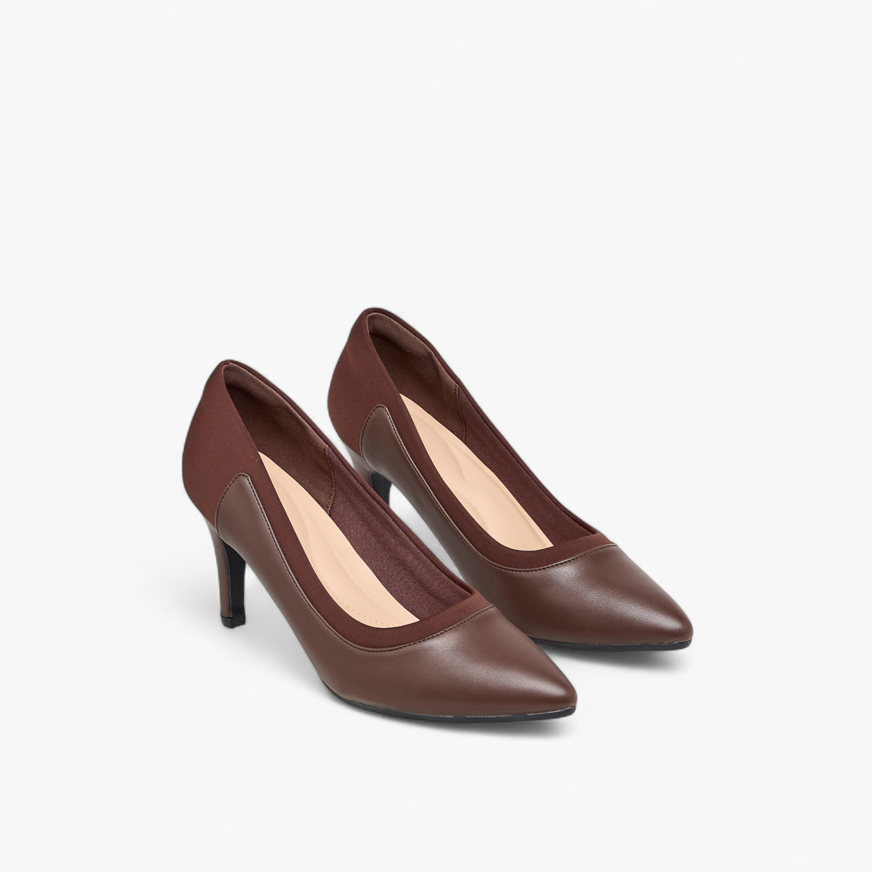 Flora Bella Panelled Pointed Toe Pumps with Stiletto Heels-women-shoes-heels-image-1