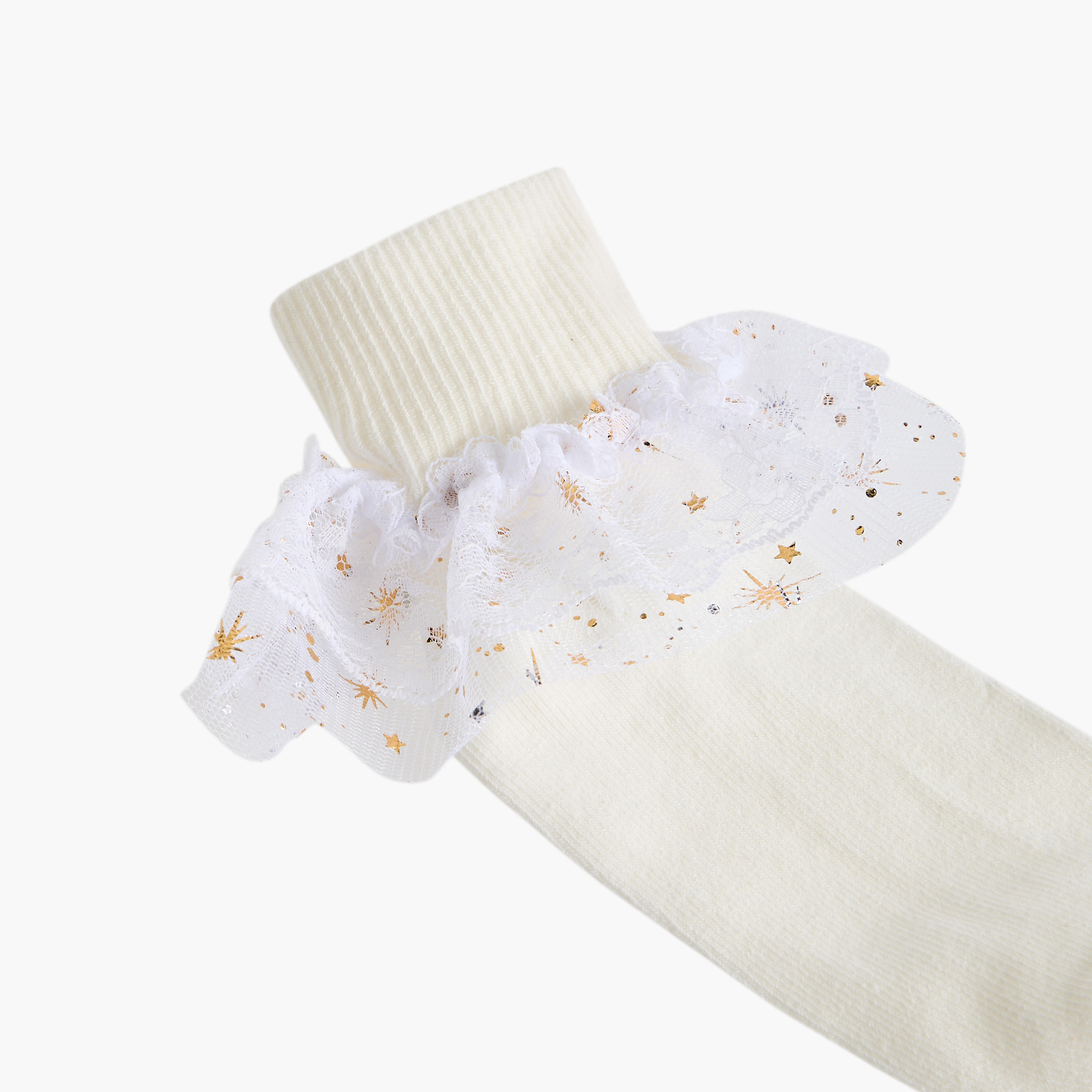 Flora Bella Ribbed Ankle Length Socks with Frill Detail - Set of 3-girls-accessories-socks-image-3