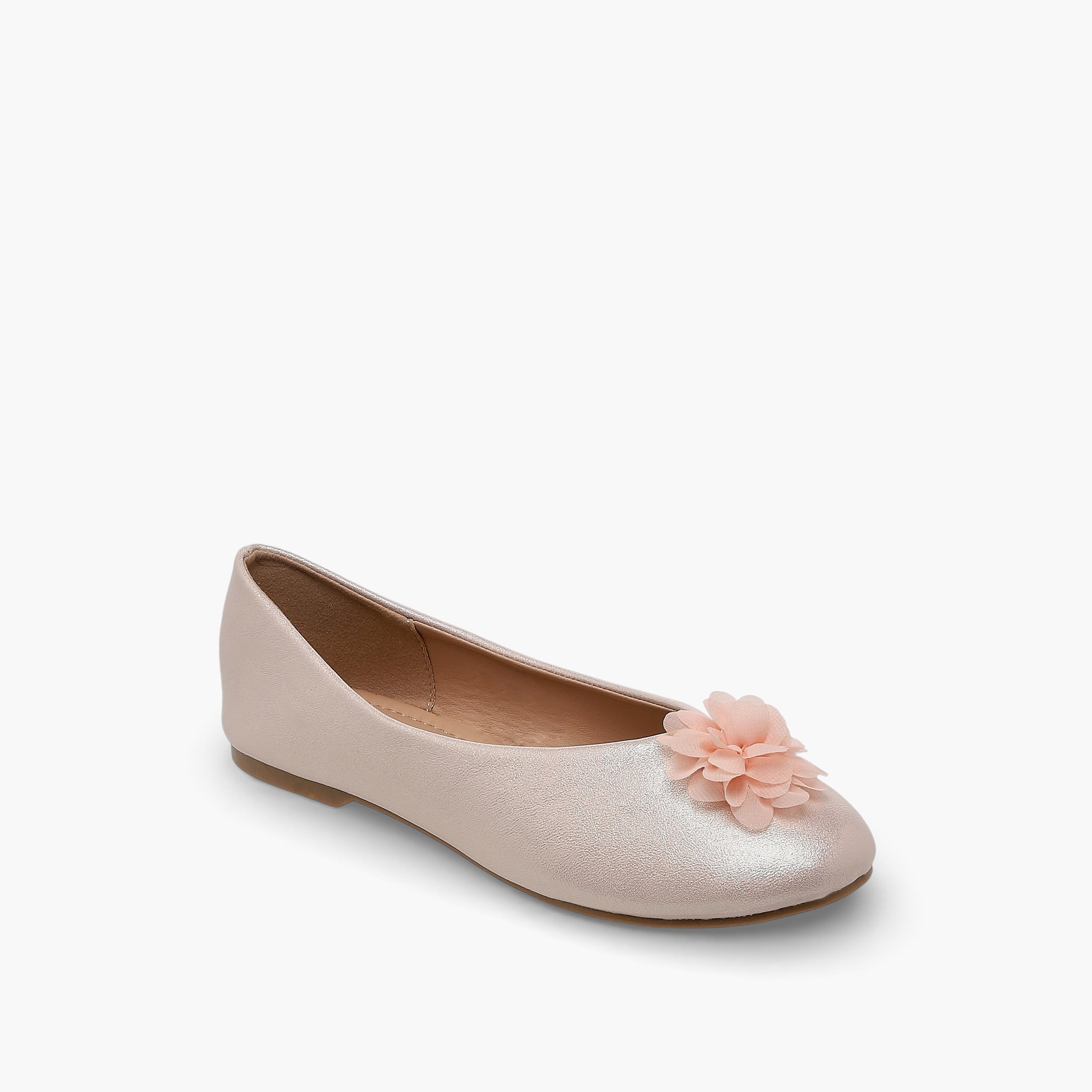 Flora Bella Girls Floral Accent Ballerina Shoes-girls-shoes-ballerinas-image-2