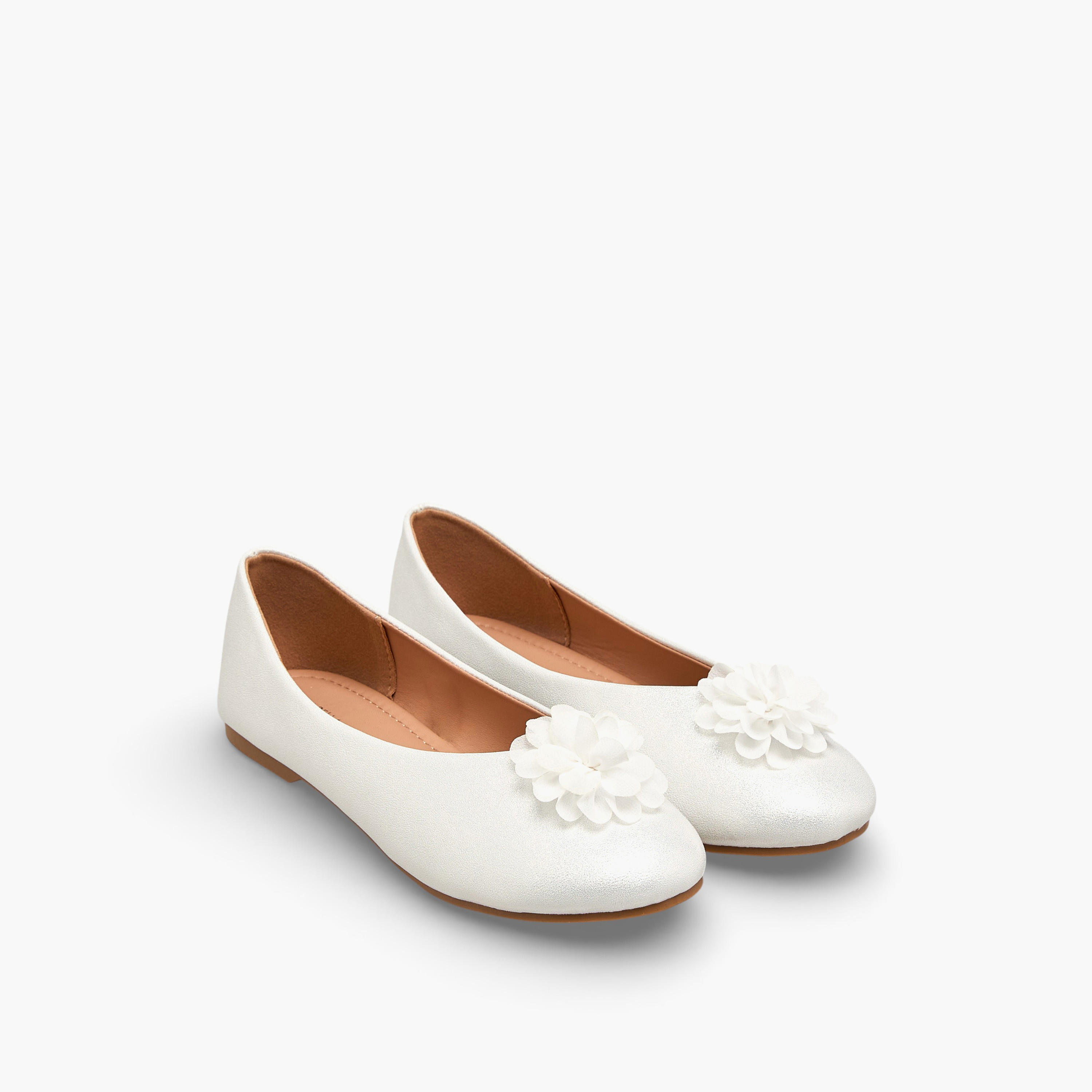 حذاء باليرينا بزينة أزهار للبنات من فلورا بيلا-girls-shoes-ballerinas-image-1
