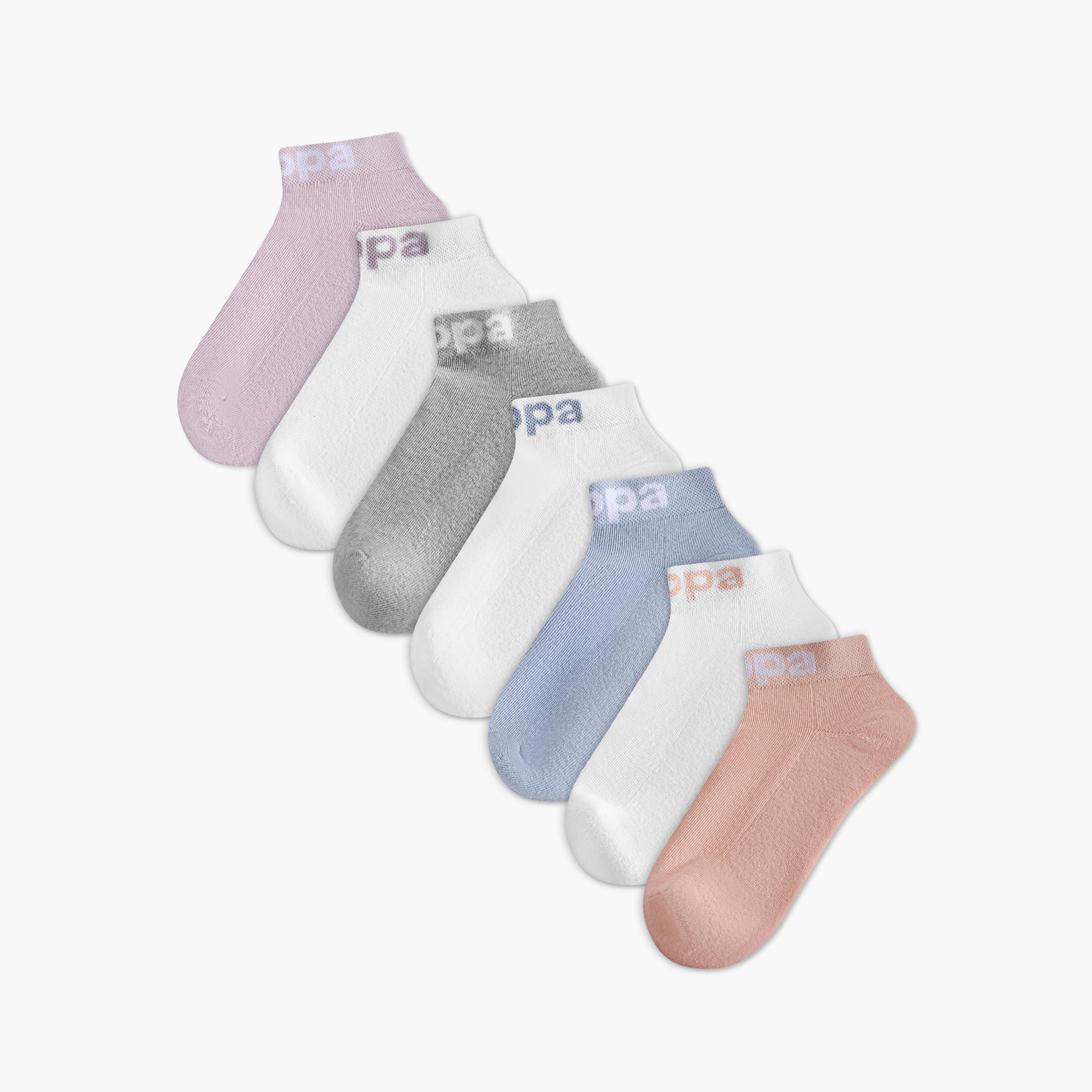 Kappa Pack of 7 Half Terry Ankle Length Cotton Socks-women-socksandstockings-image-1