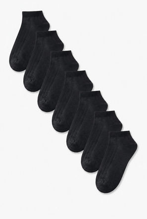 عبوة جوارب دون تيري طول الكاحل 7 أزواج للأولاد من إل بي إل من شو إكسبريس-girls-accessories-socks-image-1